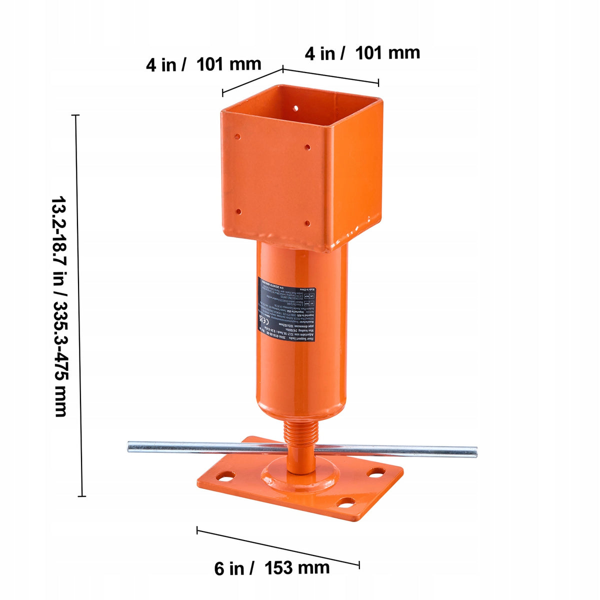SucceBuy Height Adjustable Floor Lift Max Load Capacity 11203,73KG Maximum lifting height 475 mm