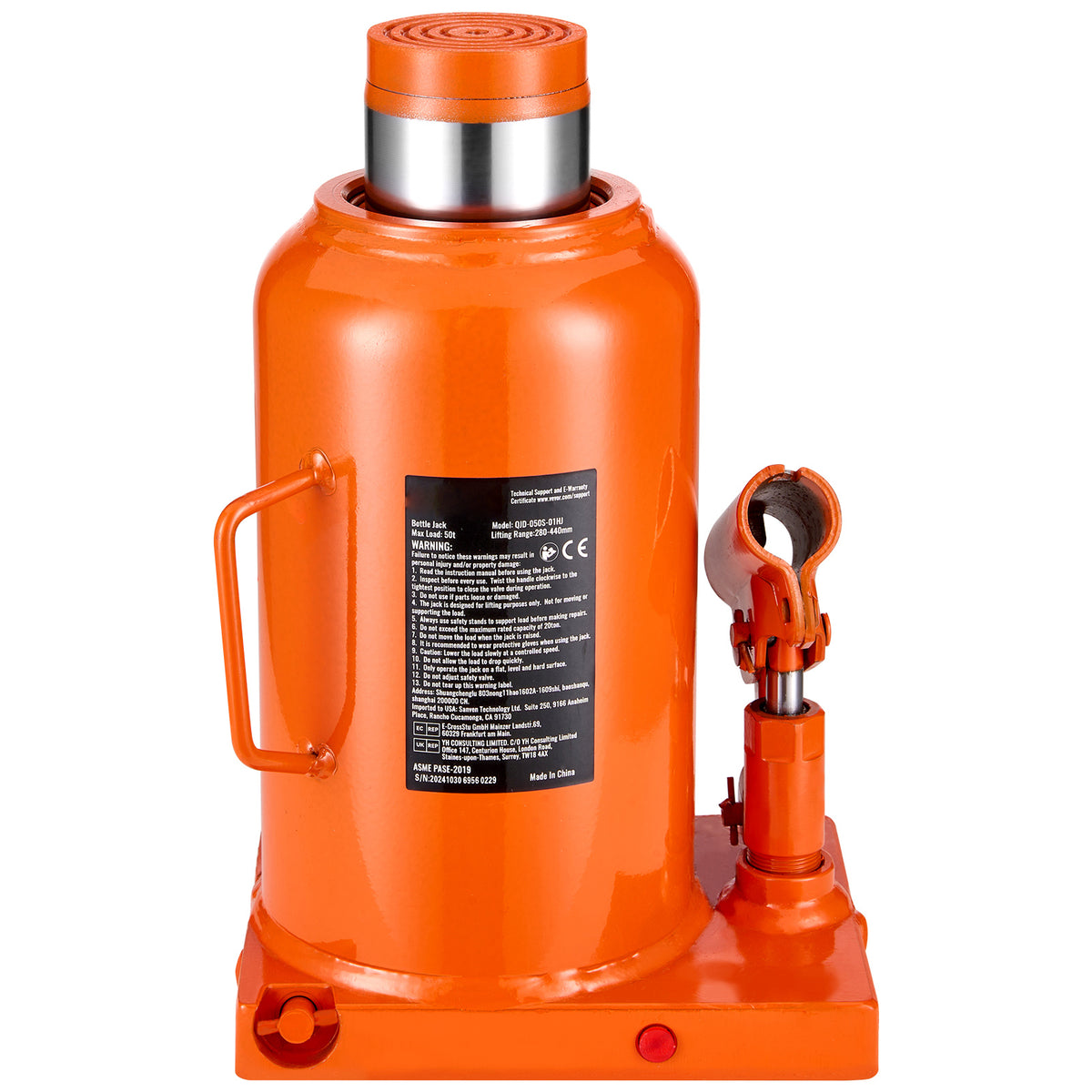 SucceBuy Hydraulic Bottle Lifter Maximum Capacity 50T