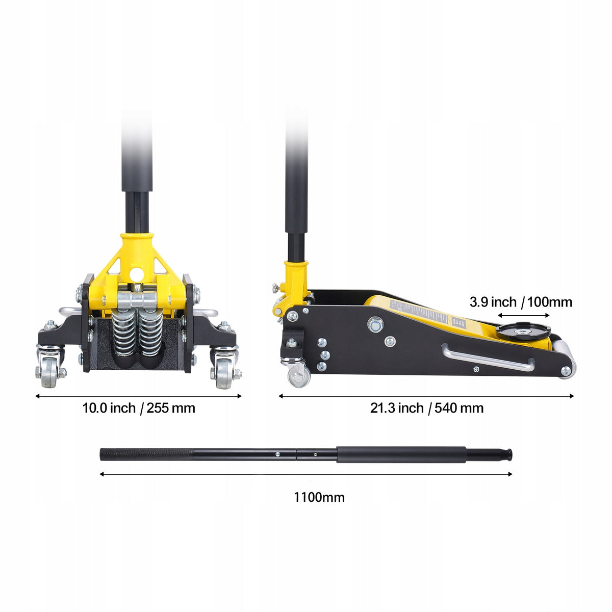 SucceBuy Hydraulic Lift Maximum Load Capacity 2T Aluminium And Iron Maximum lifting height 370 mm