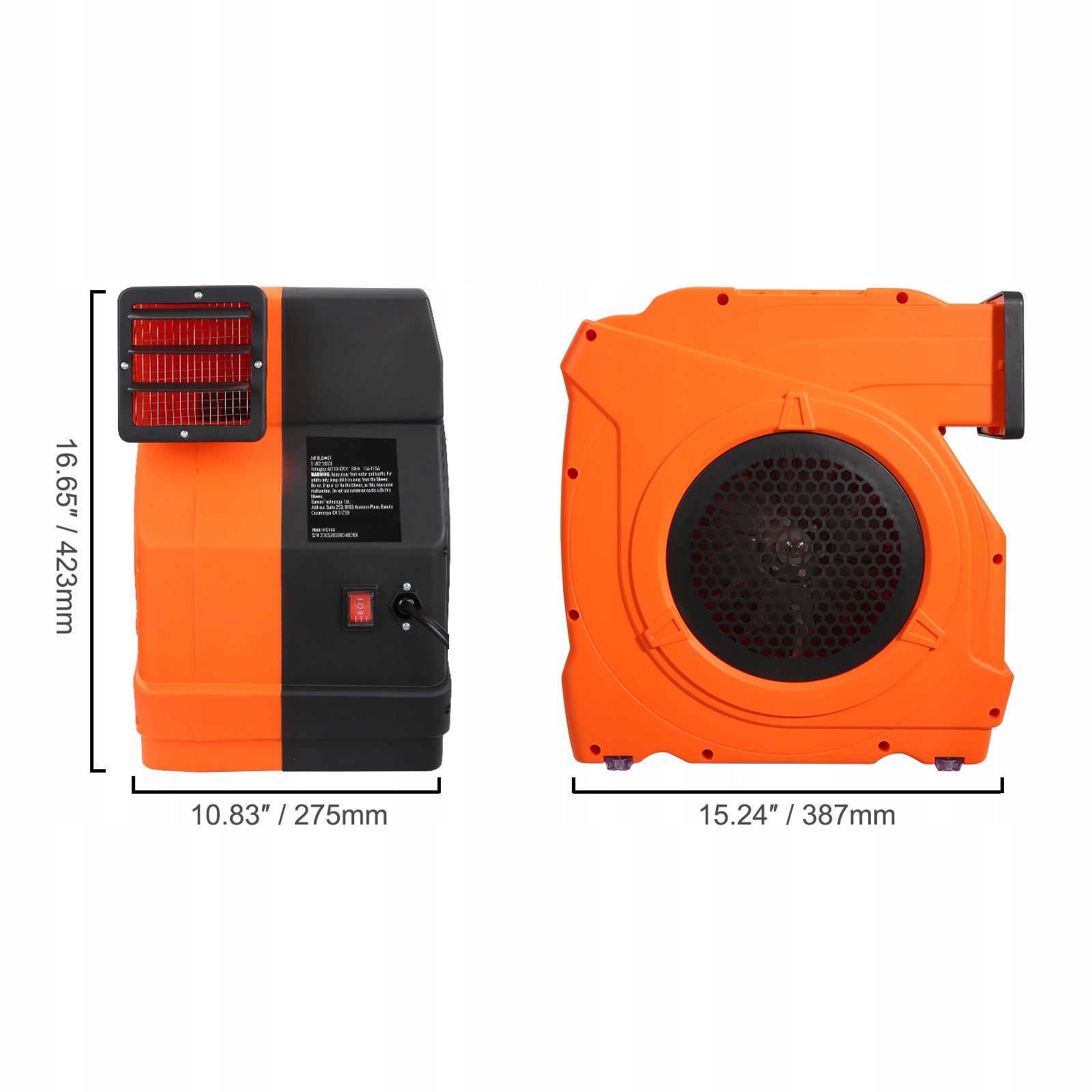 SucceBuy Inflatable Blower 3100 RPM 1100W 770 M³/H IP24 2 Gear Manufacturer code SYQM1100W7