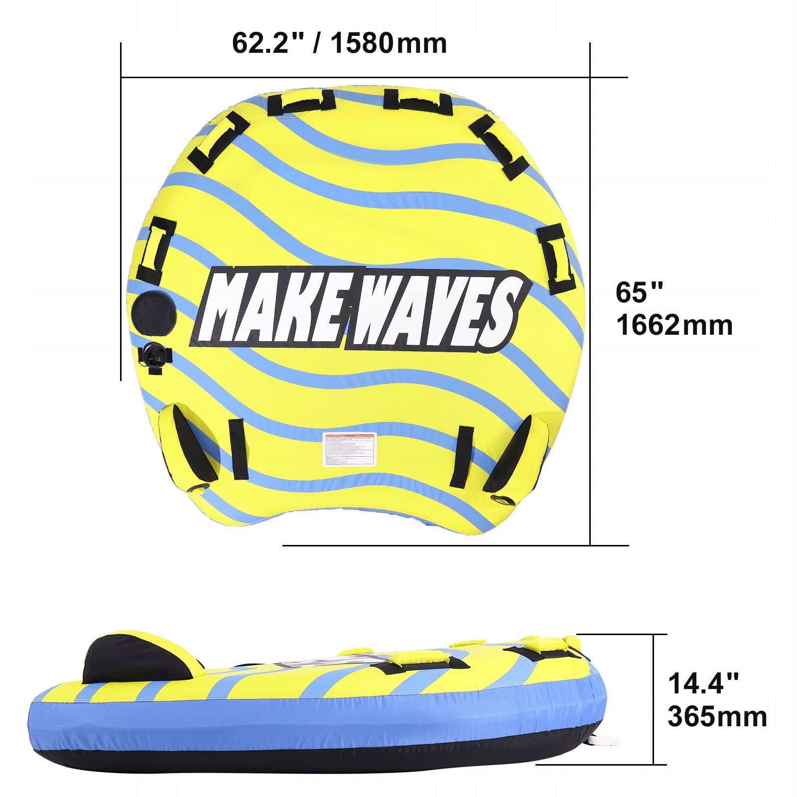 SucceBuy Inflatable Board Mat 1-3 Person Nylon 840D With Bumper Fins Manufacturer code CQTL