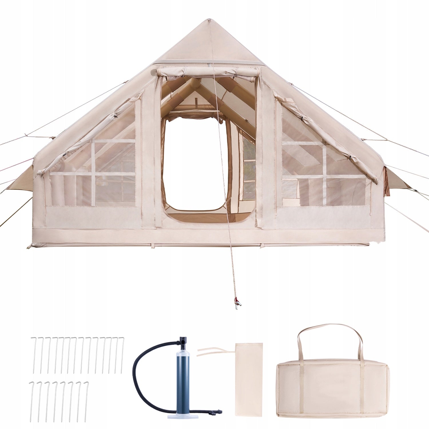 SucceBuy Inflatable Tent With Pump 4x3x2M 5-8 People Oxford Fabric Brand no brand