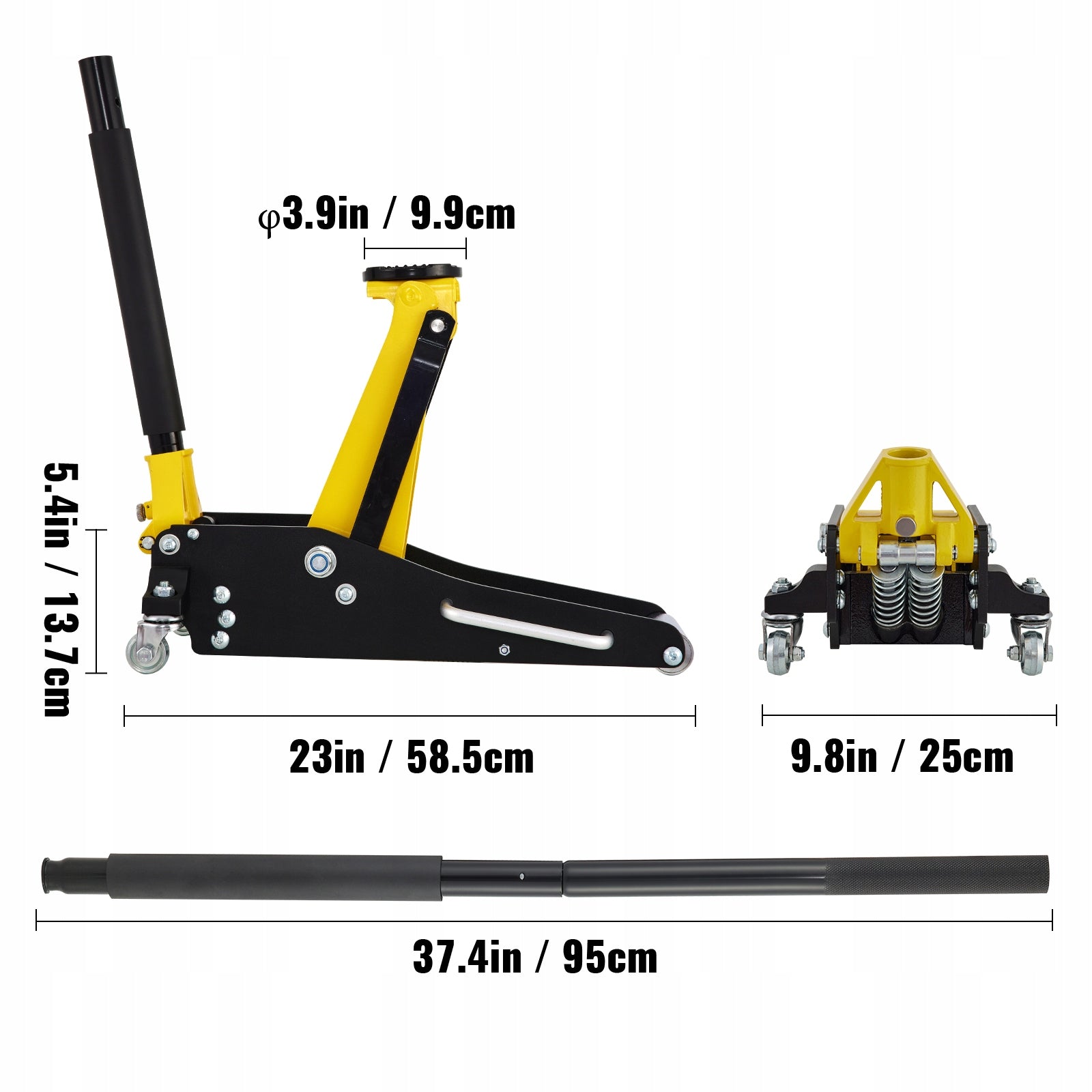 SucceBuy Low Profile Floor Lift 585x250x137MM Aluminium + Steel Maximum lifting height 365 mm