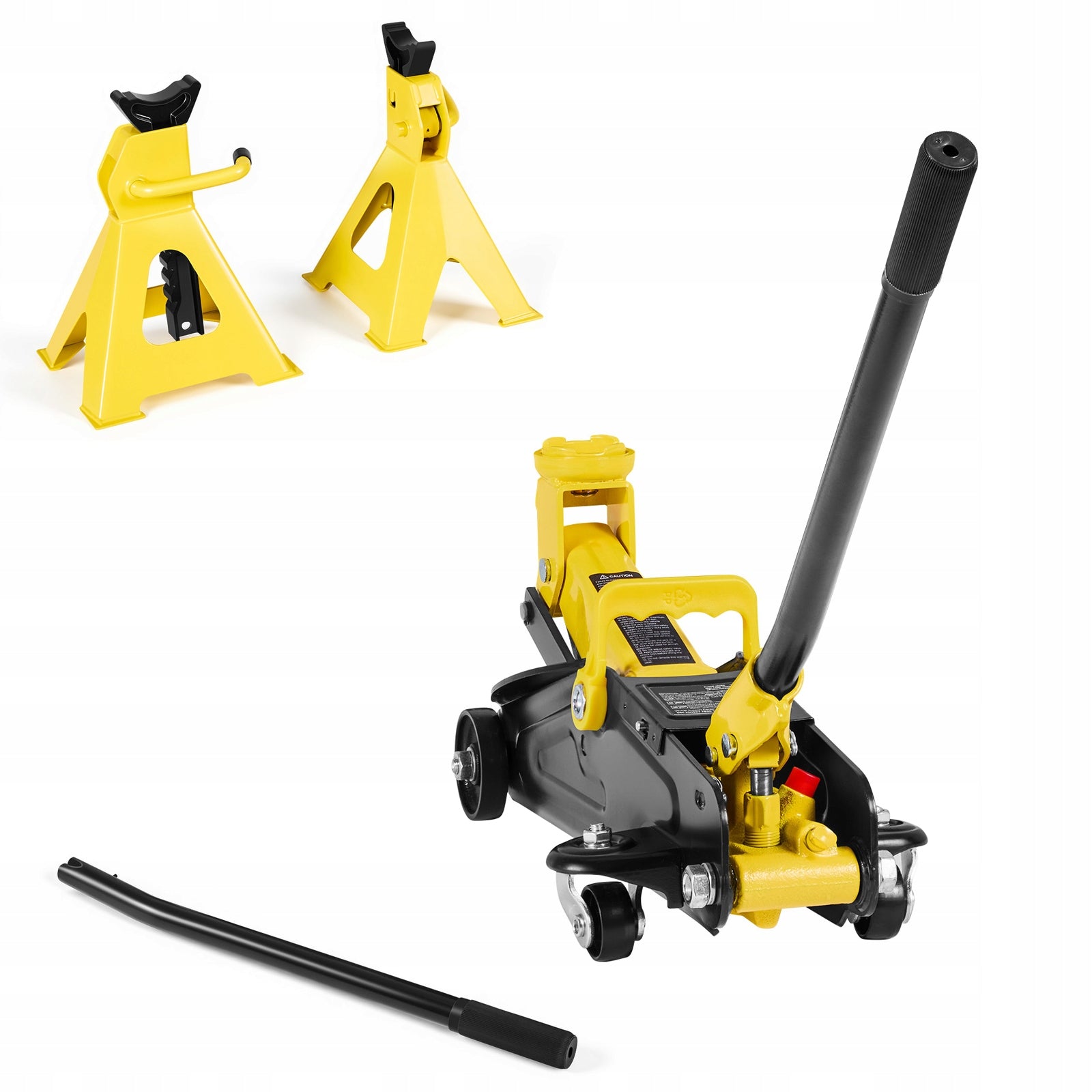 SucceBuy Low Profile Steel Lift Yellow-Black Lifting Capacity 2T 13-31CM