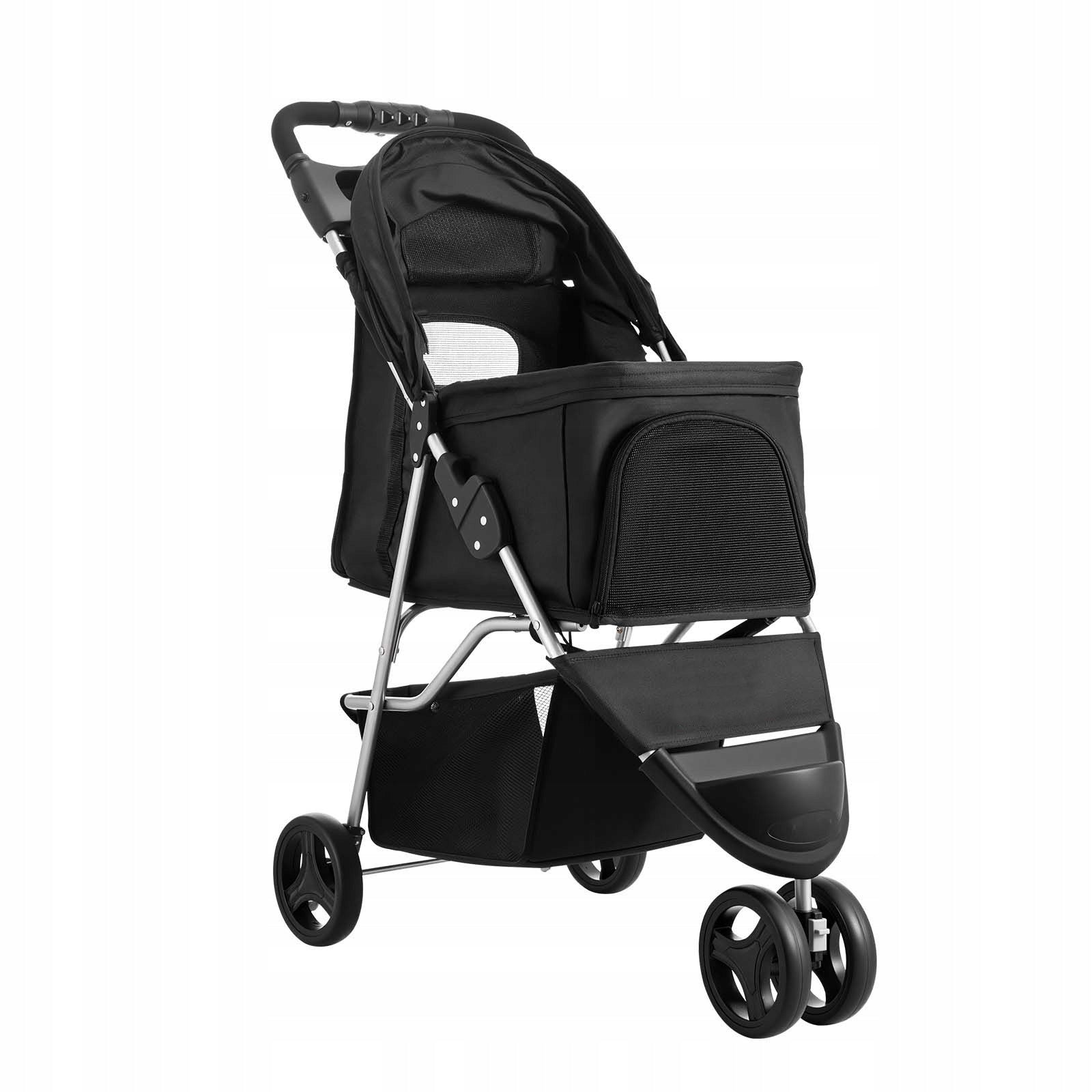 SucceBuy Pet Stroller Weight 35 Pounds Tricycle with Network Windows