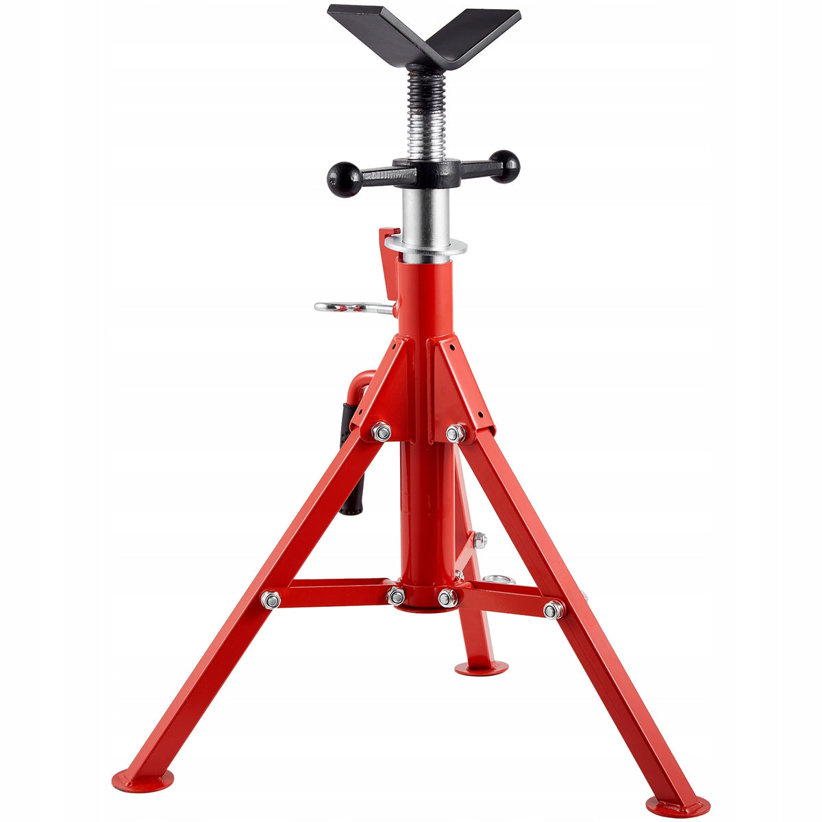 SucceBuy Pipe Racks Head V 24-42" Folding Legs Height Adjustment