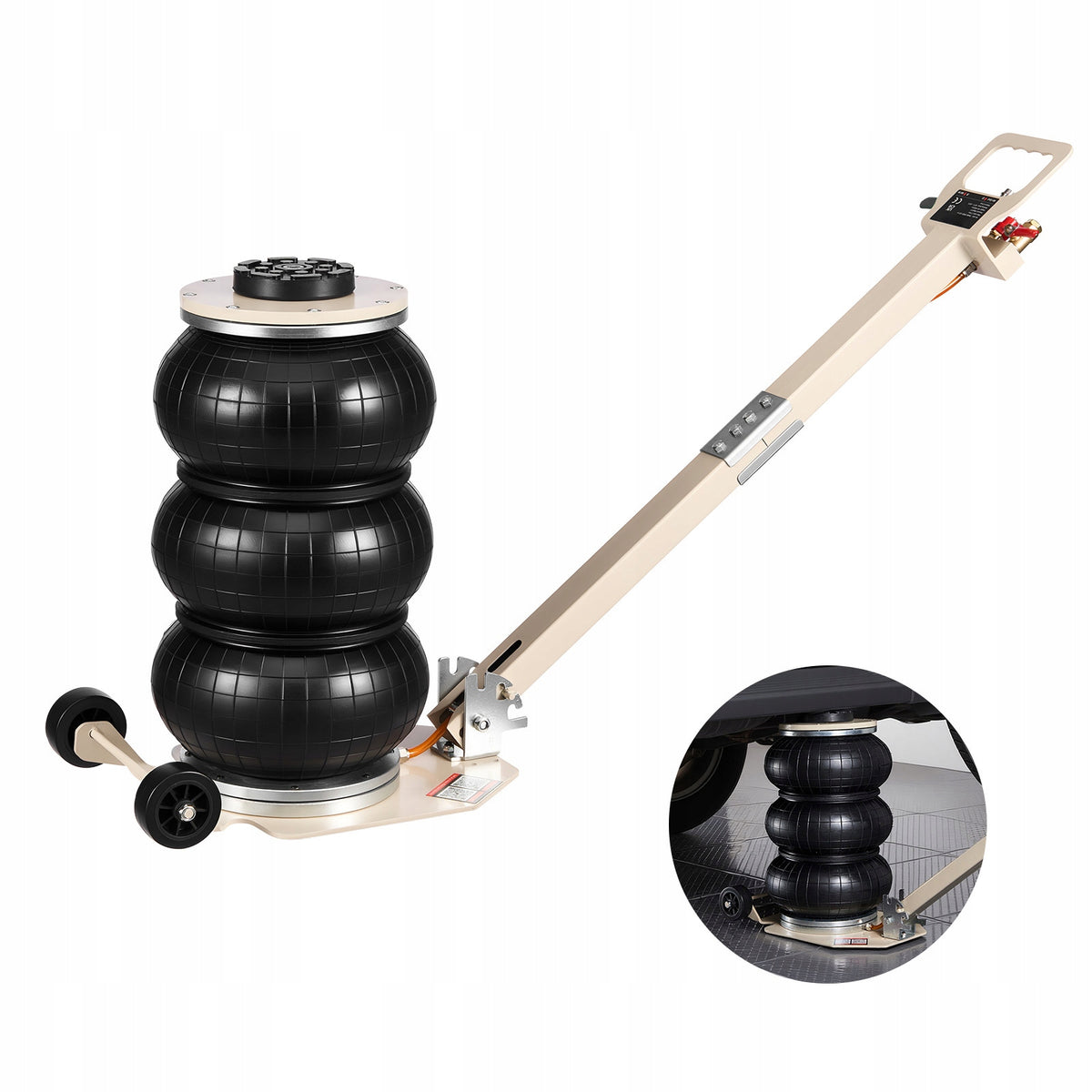 SucceBuy Pneumatic Lift Load Capacity 3T Lifting Height 14 to 45CM