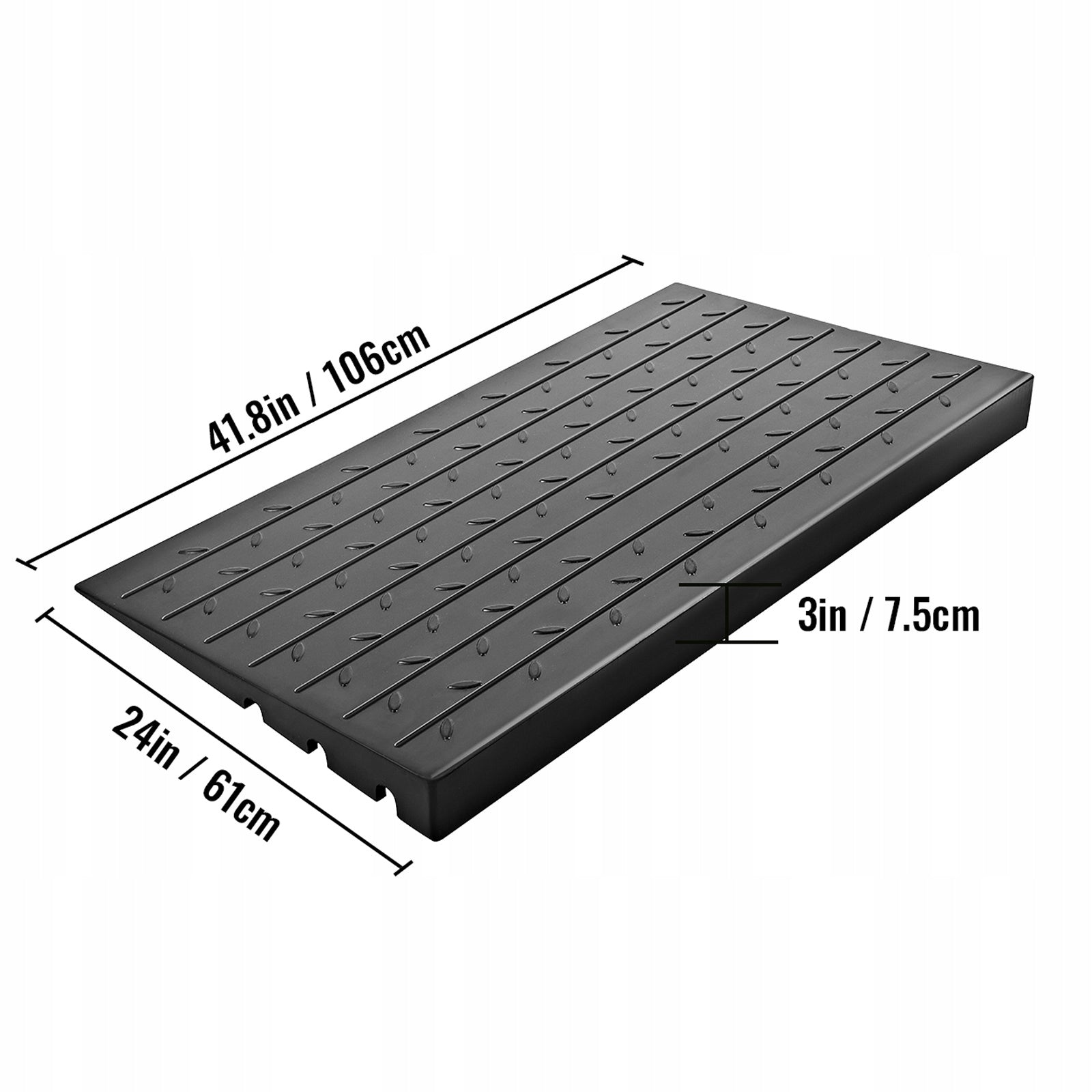 SucceBuy Rubber Threshold Ramp 61x106x7.5CM Load 1T Non-Slip Manufacturer code WFSLYP24X42X3I