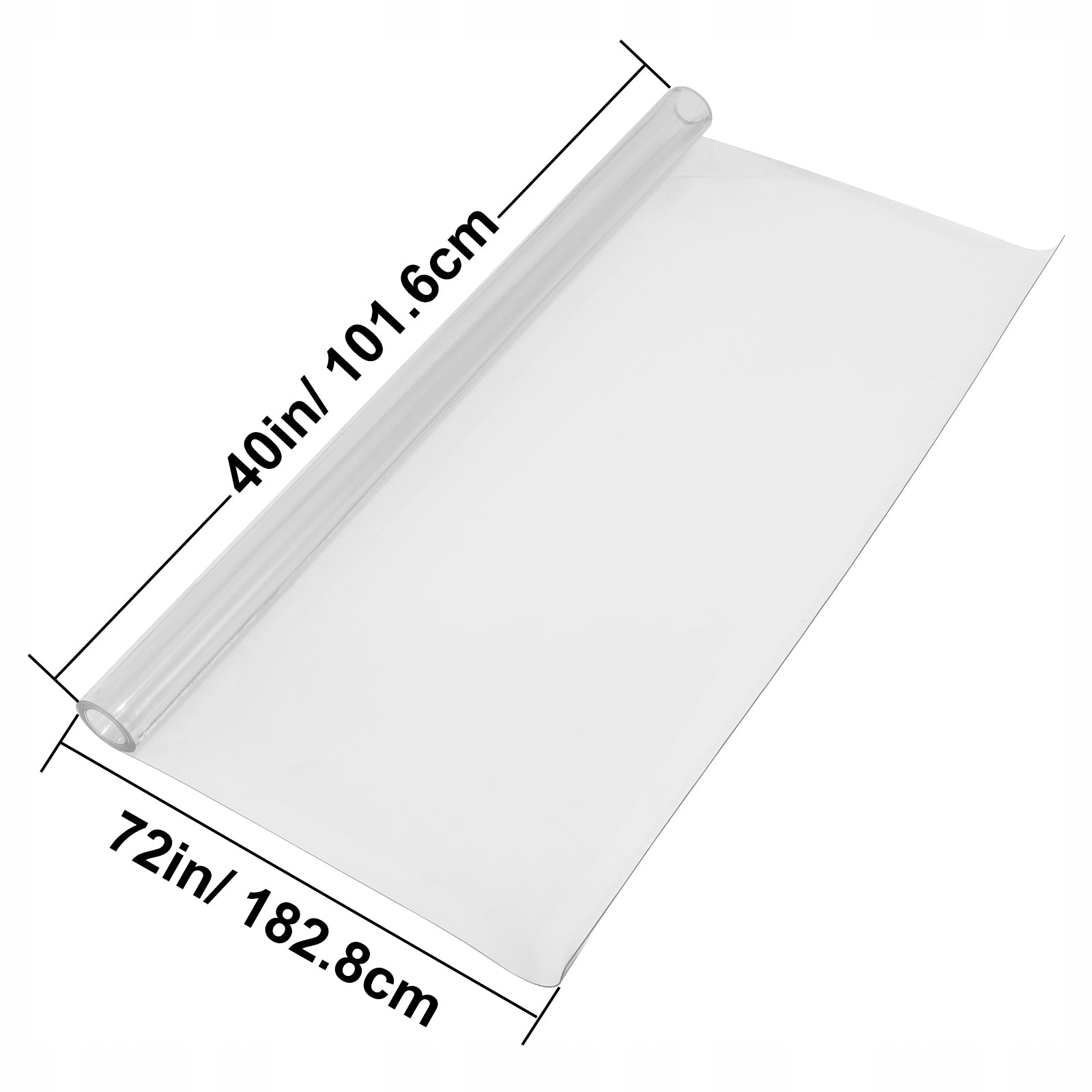 SucceBuy Transparent PVC Waterproof Tablecloth 40"x72" 1,5MM Thickness Manufacturer code FXPVC15MM4072