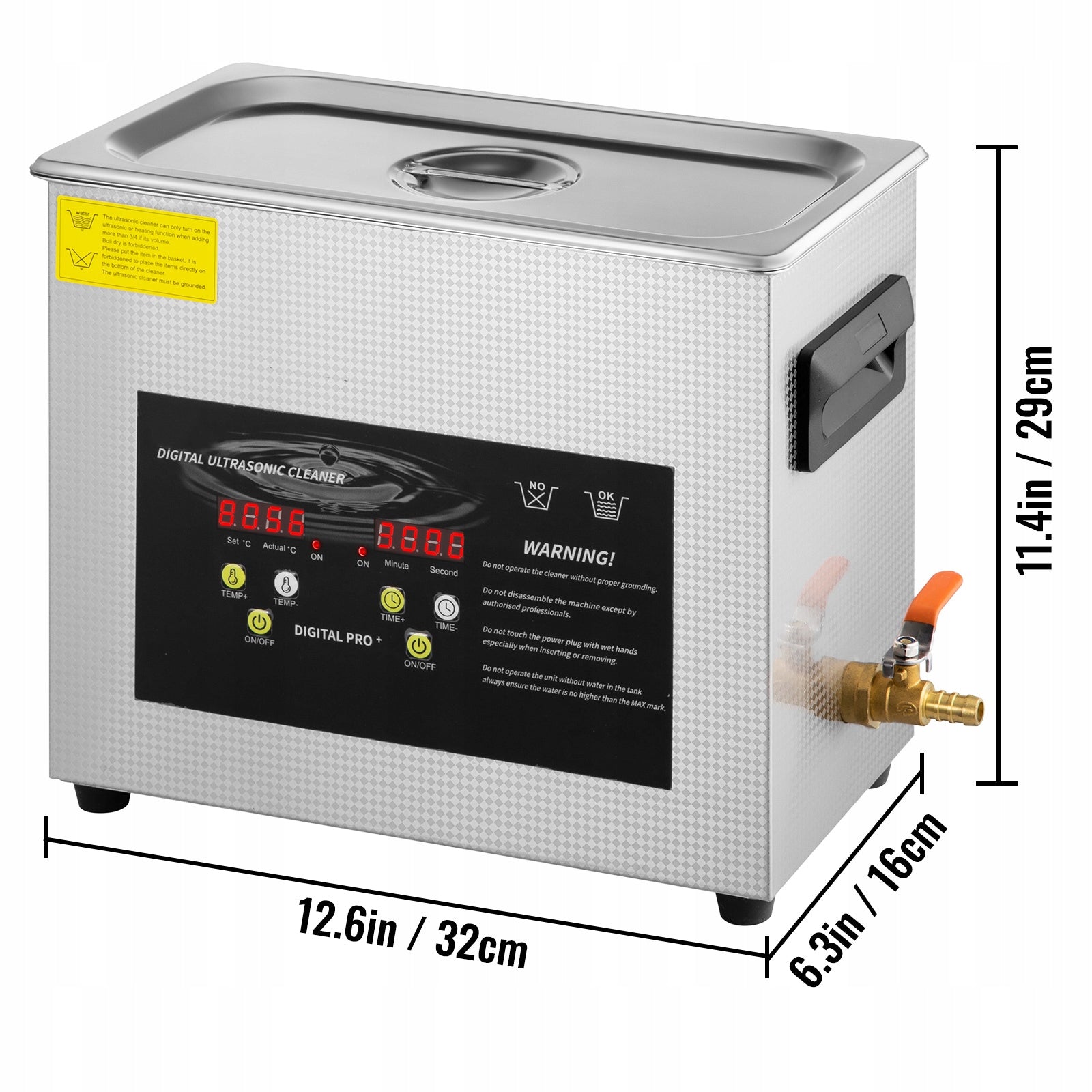 SucceBuy Ultrasonic Cleaner 6L 400W 40KHz Stainless Steel 304 Brand no brand