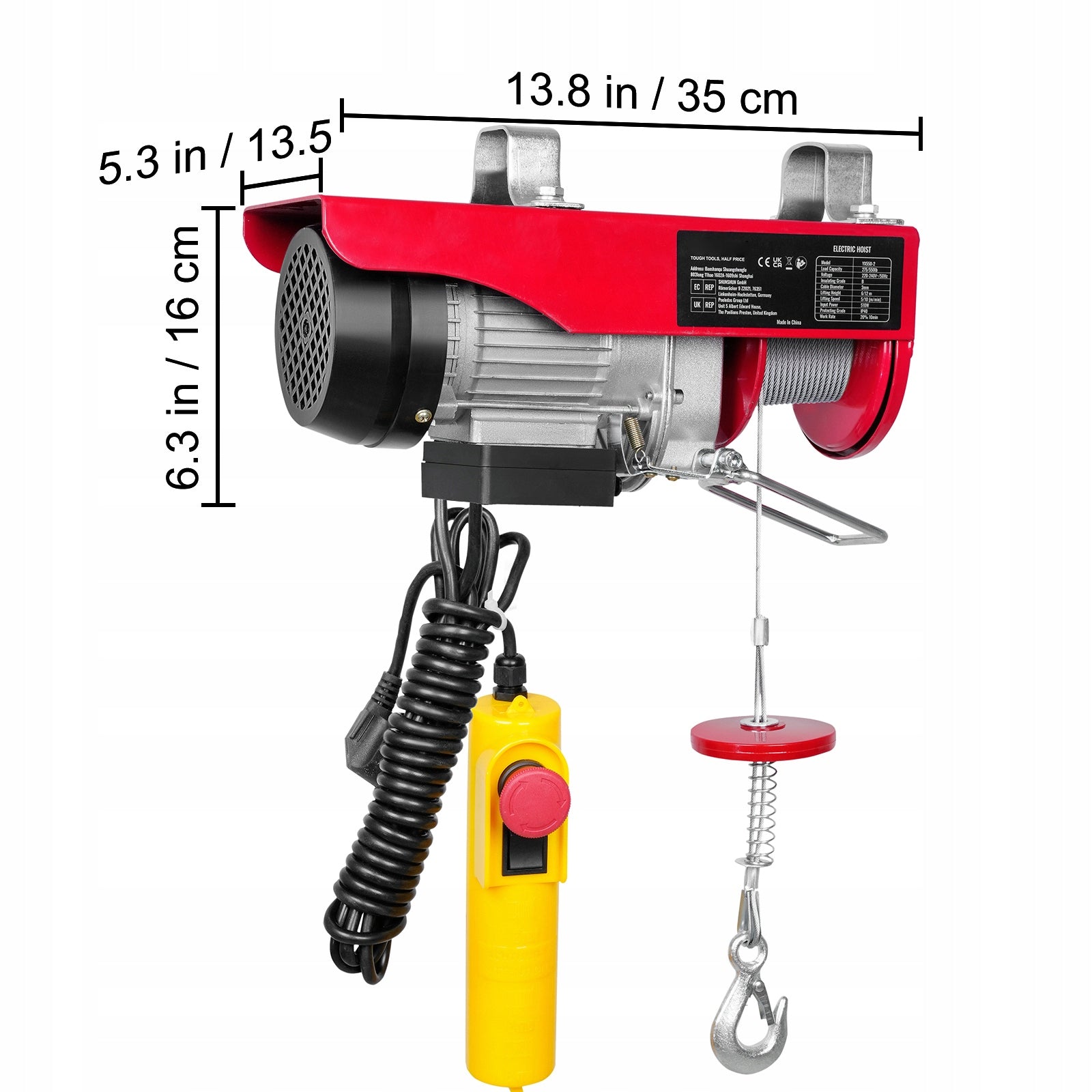 SucceBuy Winch Electric Winch 510W Load Capacity 250KG Height 12M Brand no brand