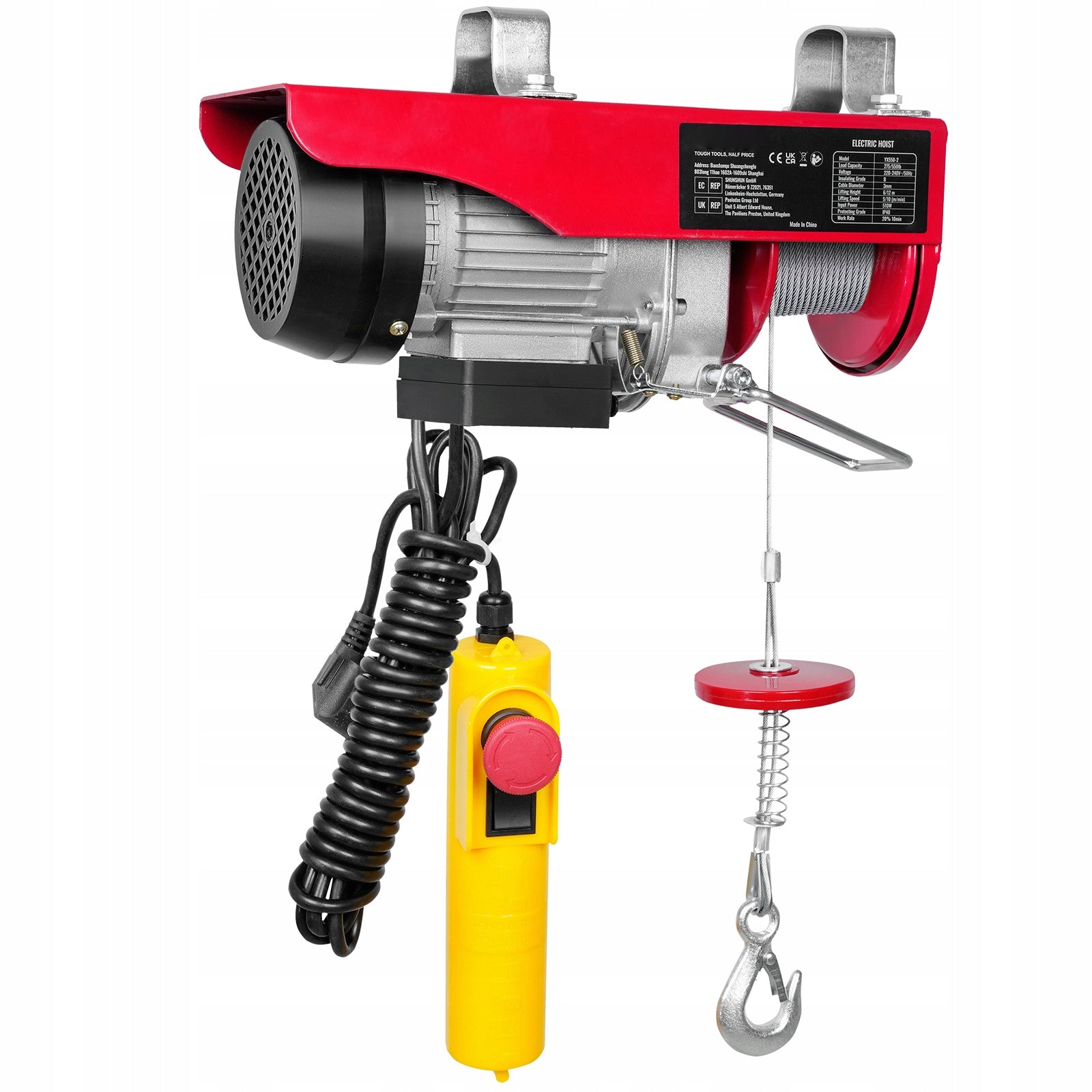 SucceBuy Winch Electric Winch 510W Load Capacity 250KG Height 12M Manufacturer code DDGSSHLYXYK