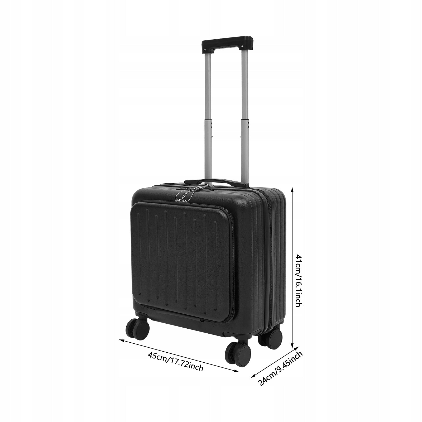 Suitcase, 18" Boarding Suitcase, Black Travel Luggage Suitcase, 45*24*41cm Packaging status original