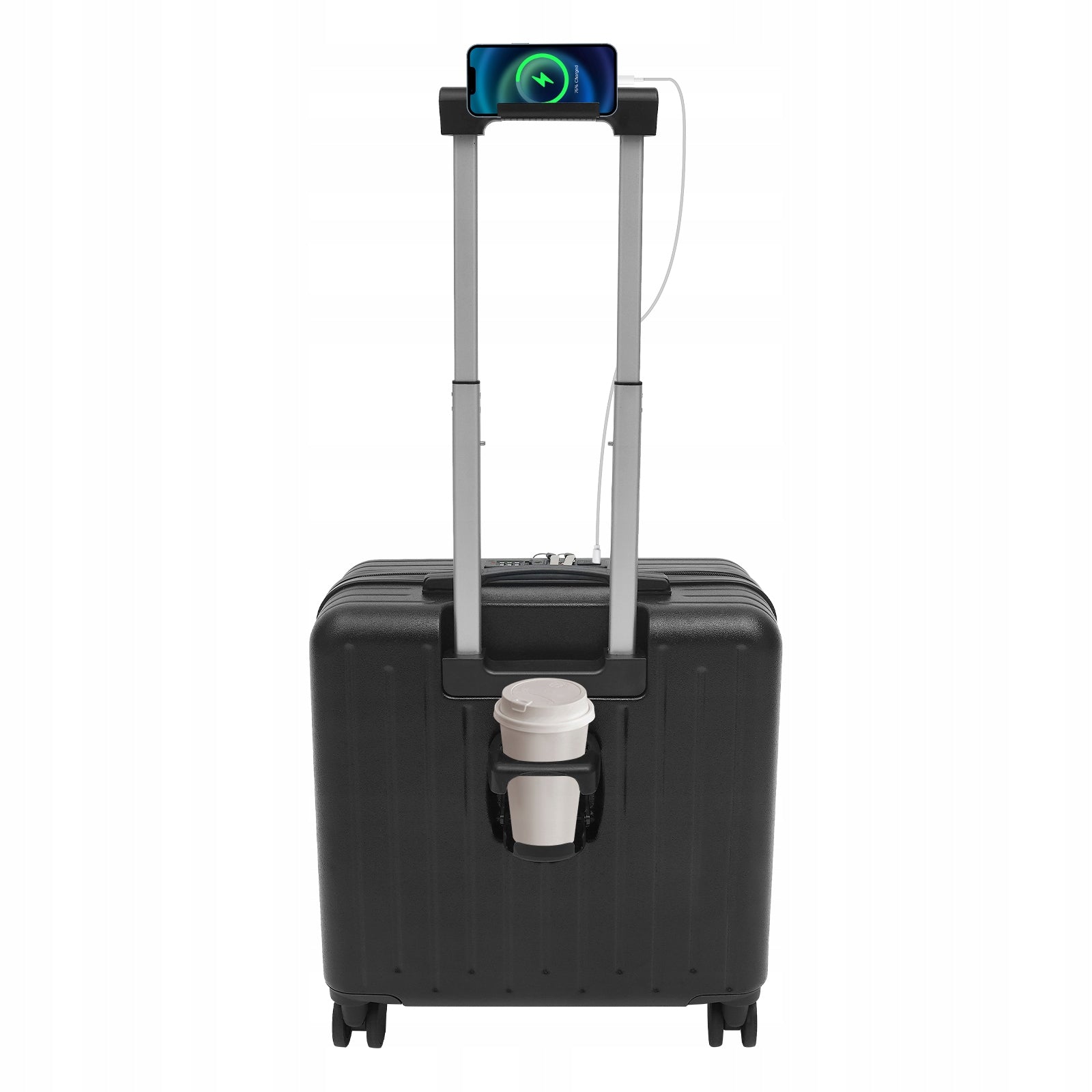 Suitcase, 18" Boarding Suitcase, Black Travel Luggage Suitcase, 45*24*41cm