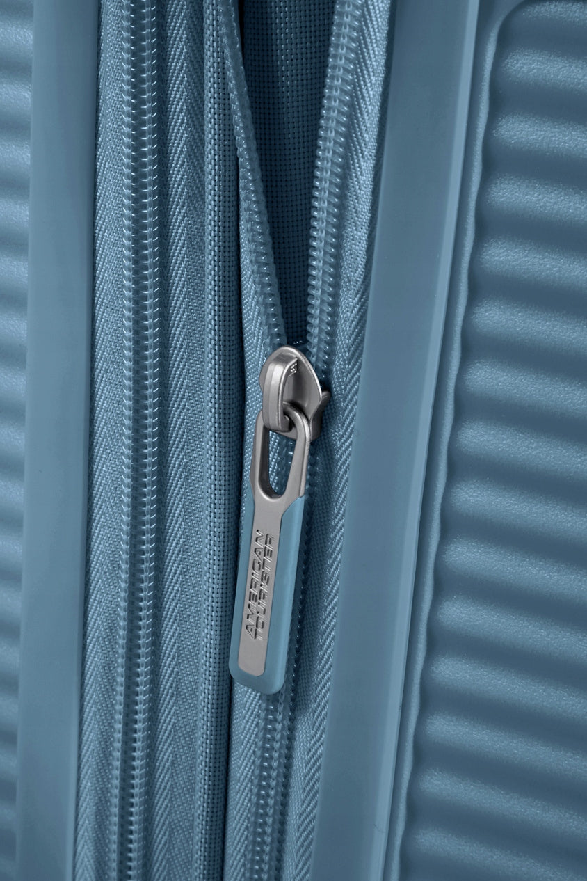 Suitcase American Tourister Soundbox 77cm enlarged blue Main pattern plain