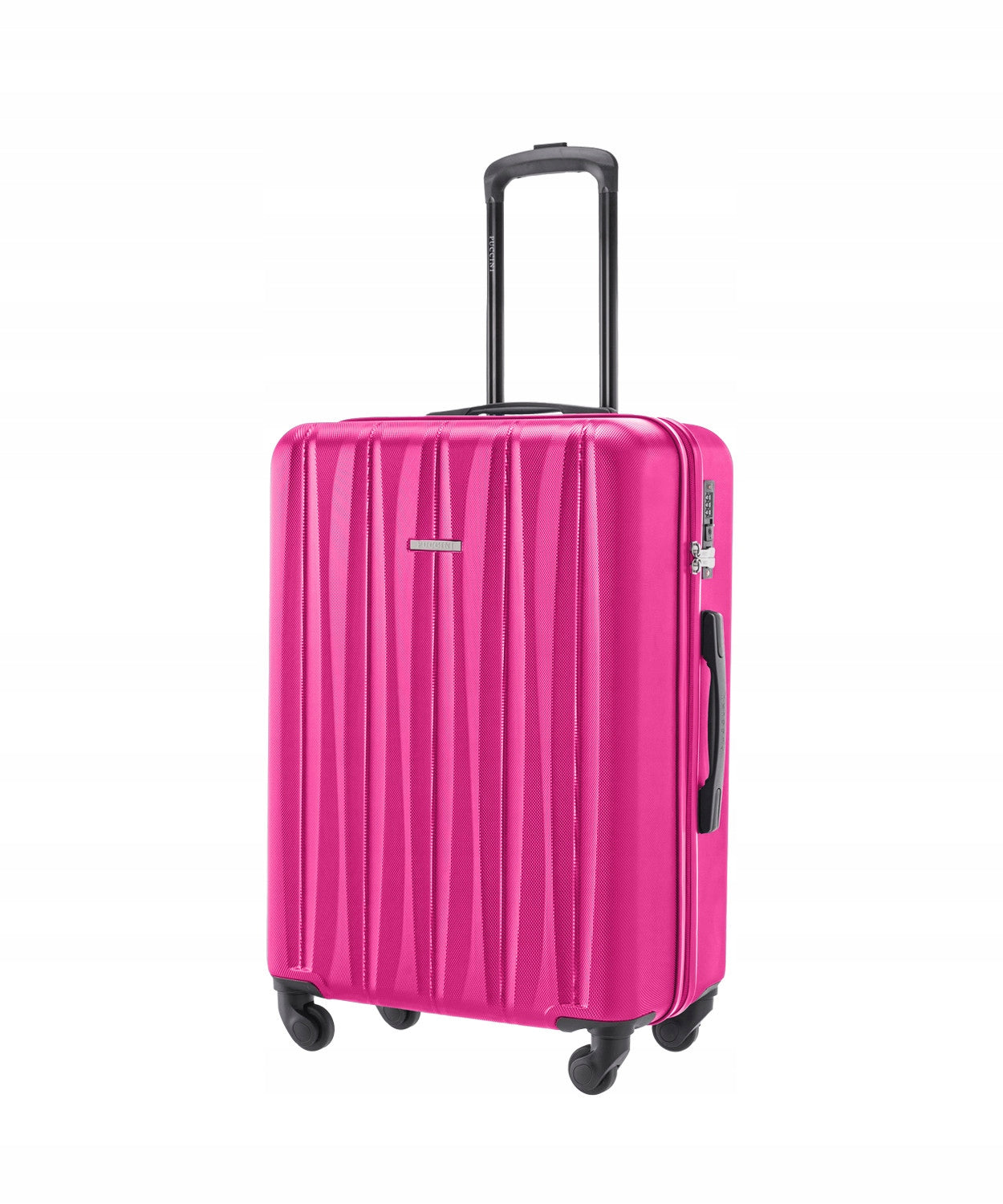 Suitcase Medium Travel On Wheels ABS Hard PUCCINI Pink ABS021B-3A