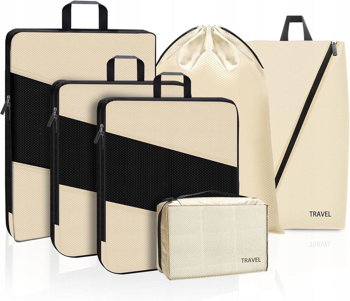 Suitcase Organizer 6-Piece Garage Set GRANNY SAYS Beige