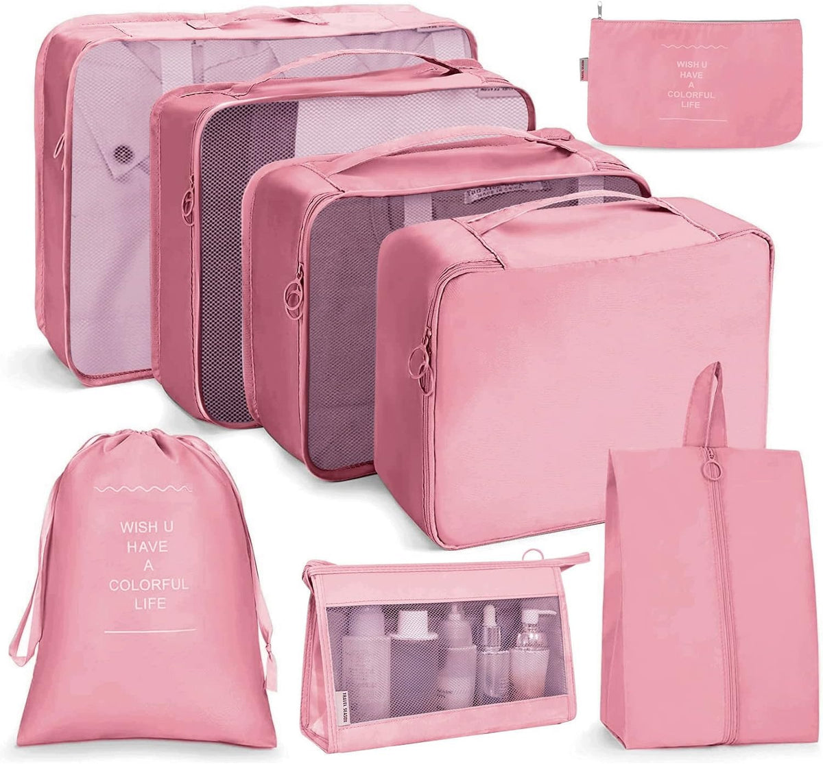 Suitcase Organizer Set 8 Pcs Packing Cubes Waterproof