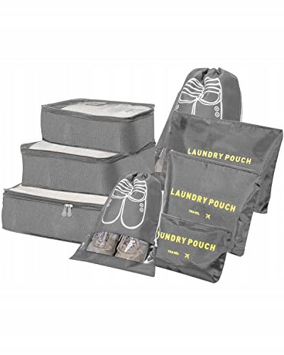 Suitcase Organizer Travel Garment Bags, 8-in-1 Case Organizer Set, Packing