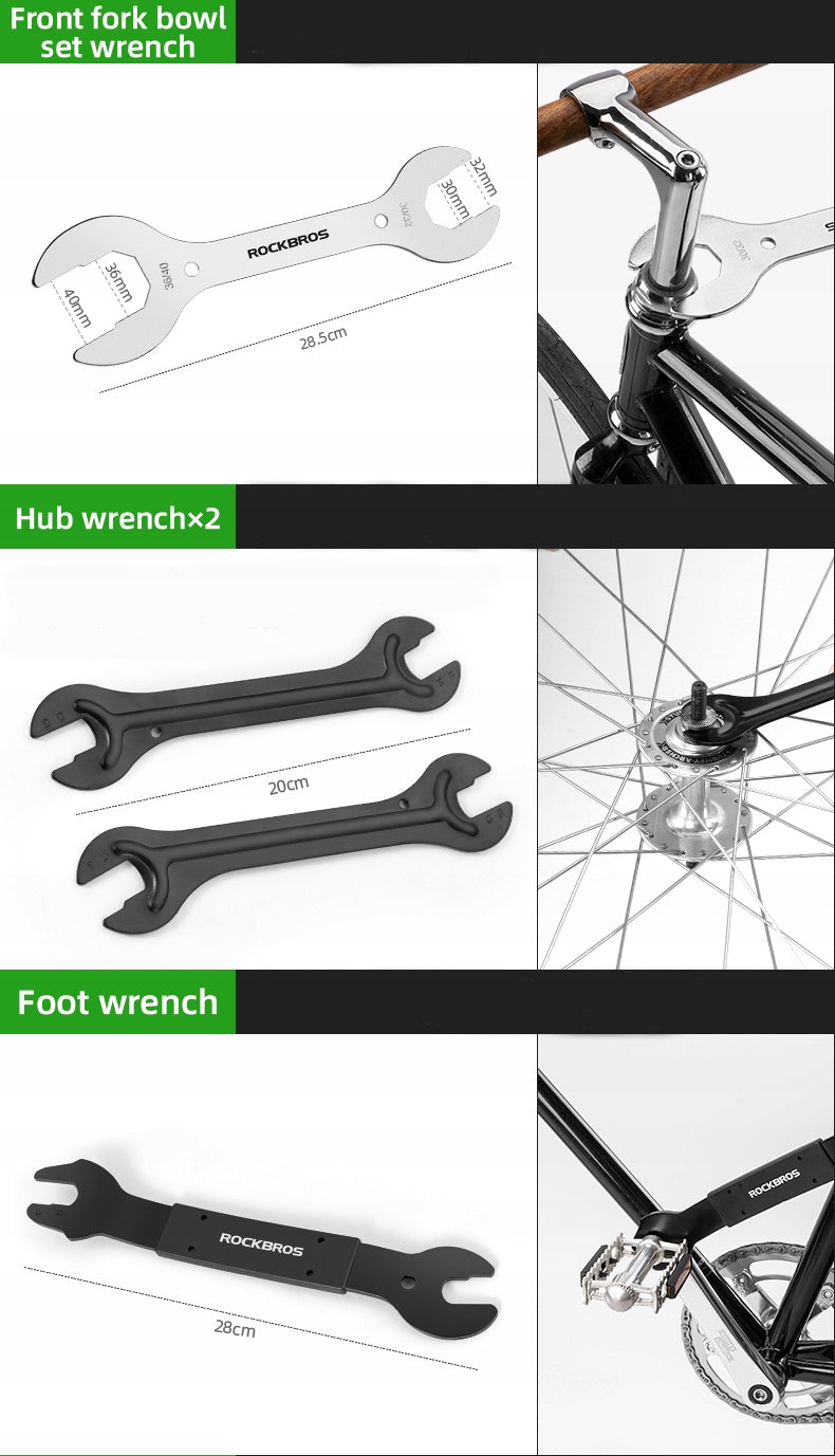 Suitcase ROCKBROS set of bicycle tools 44 el. Product weight with unit packaging 2 kg