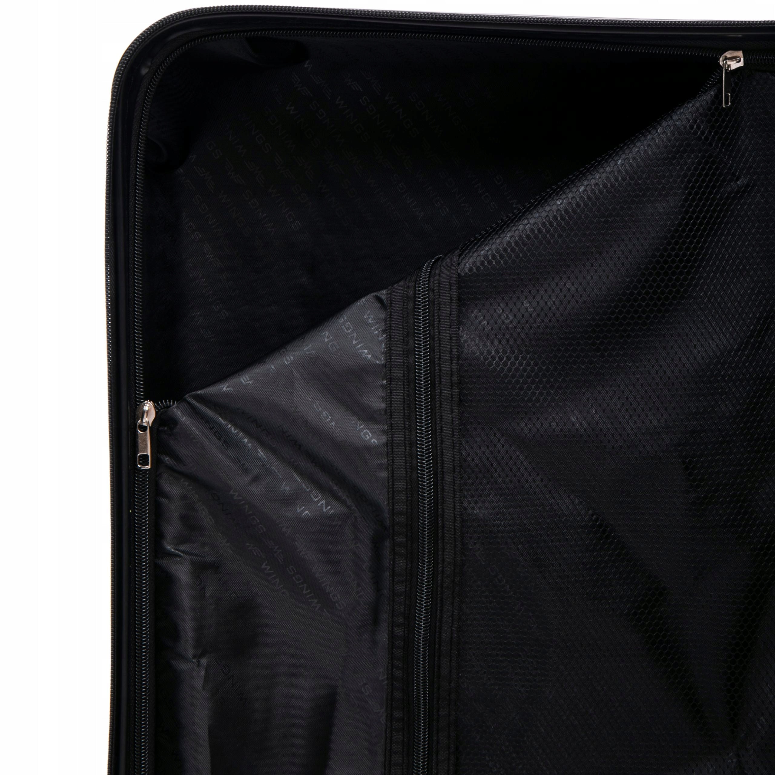 Suitcase SMALL cabin WINGS Travel luggage on 4 wheels with ABS hard Depth (shorter edge) 22 cm