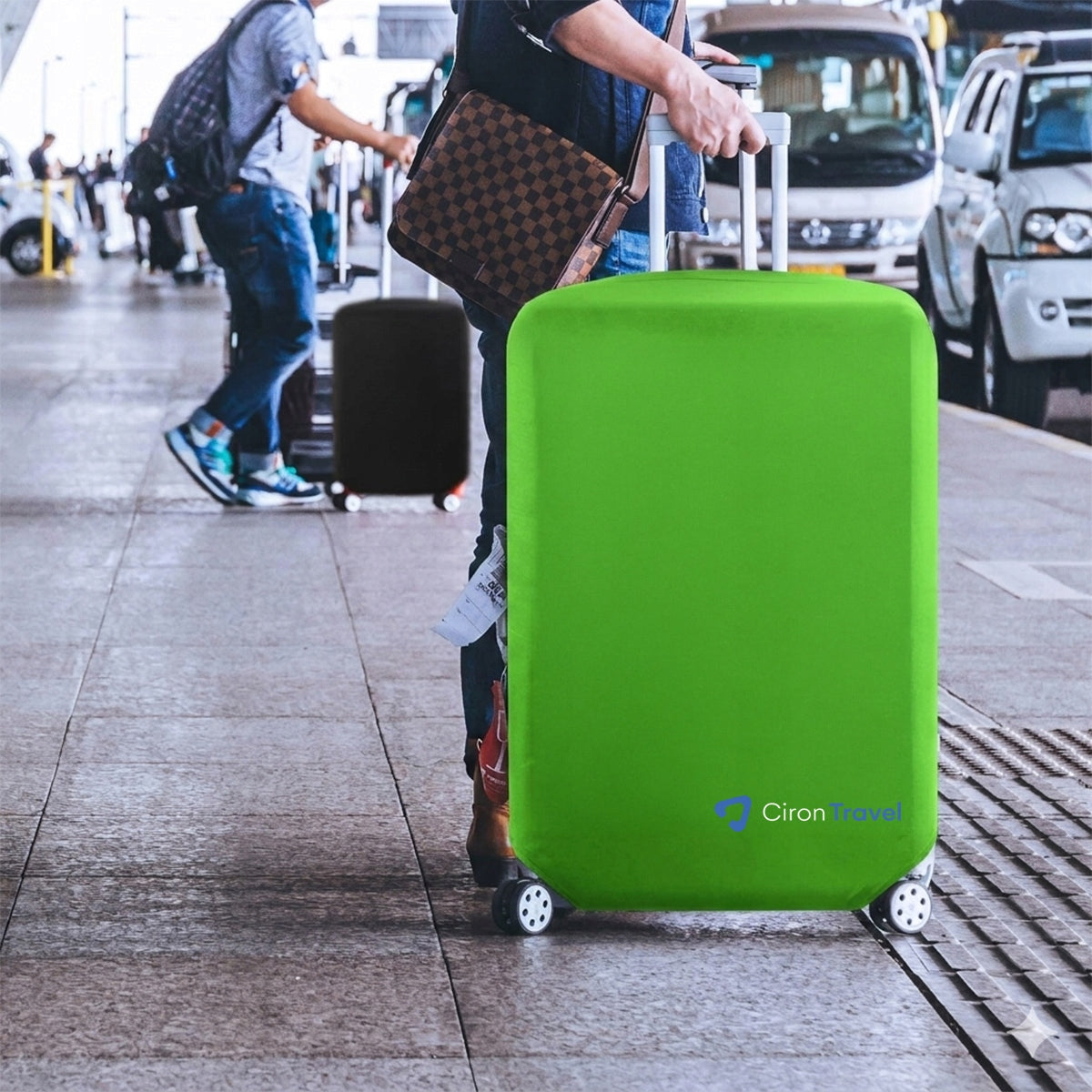 Suitcase cover CIRON TRAVEL size L elastic green Packaging status original