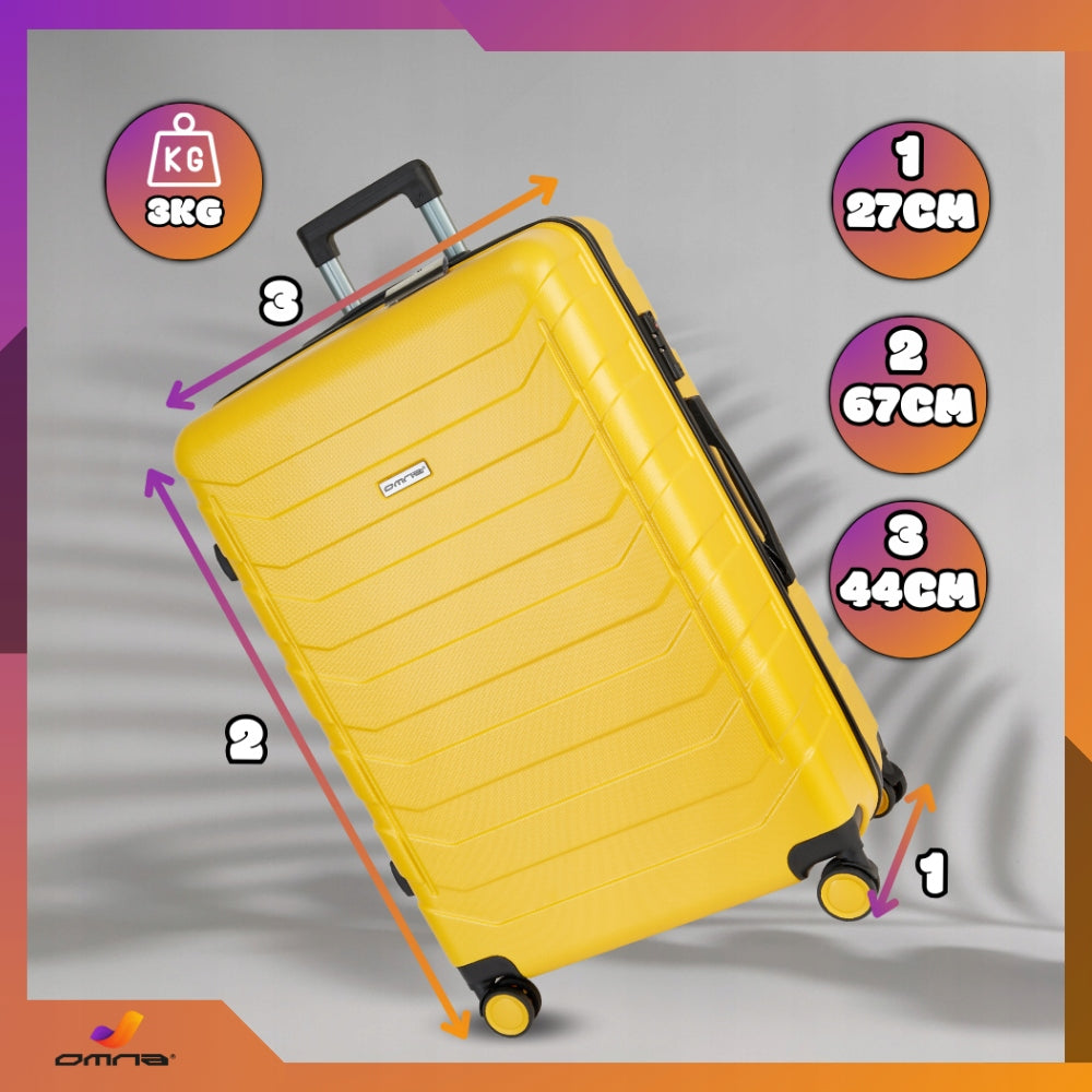 Suitcase medium travel sturdy bag luggage trunk light wheels airplane 63L Packaging status original