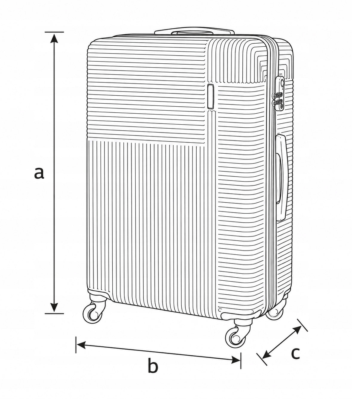 Suitcase set 4in1 Gravitt 8052 ABS large medium small trunk luggage 4 wheels Width (longer edge) 47 cm