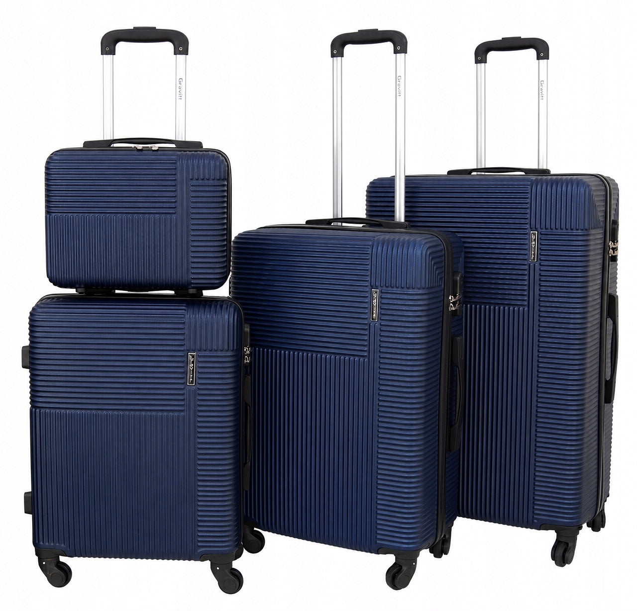 Suitcase set 4in1 Gravitt 8052 ABS large medium small trunk luggage 4 wheels