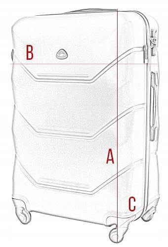 Suitcase set 4in1 Gravitt 955 ABS large medium small trunk luggage on wheels Model 0955/KPL/NAVY