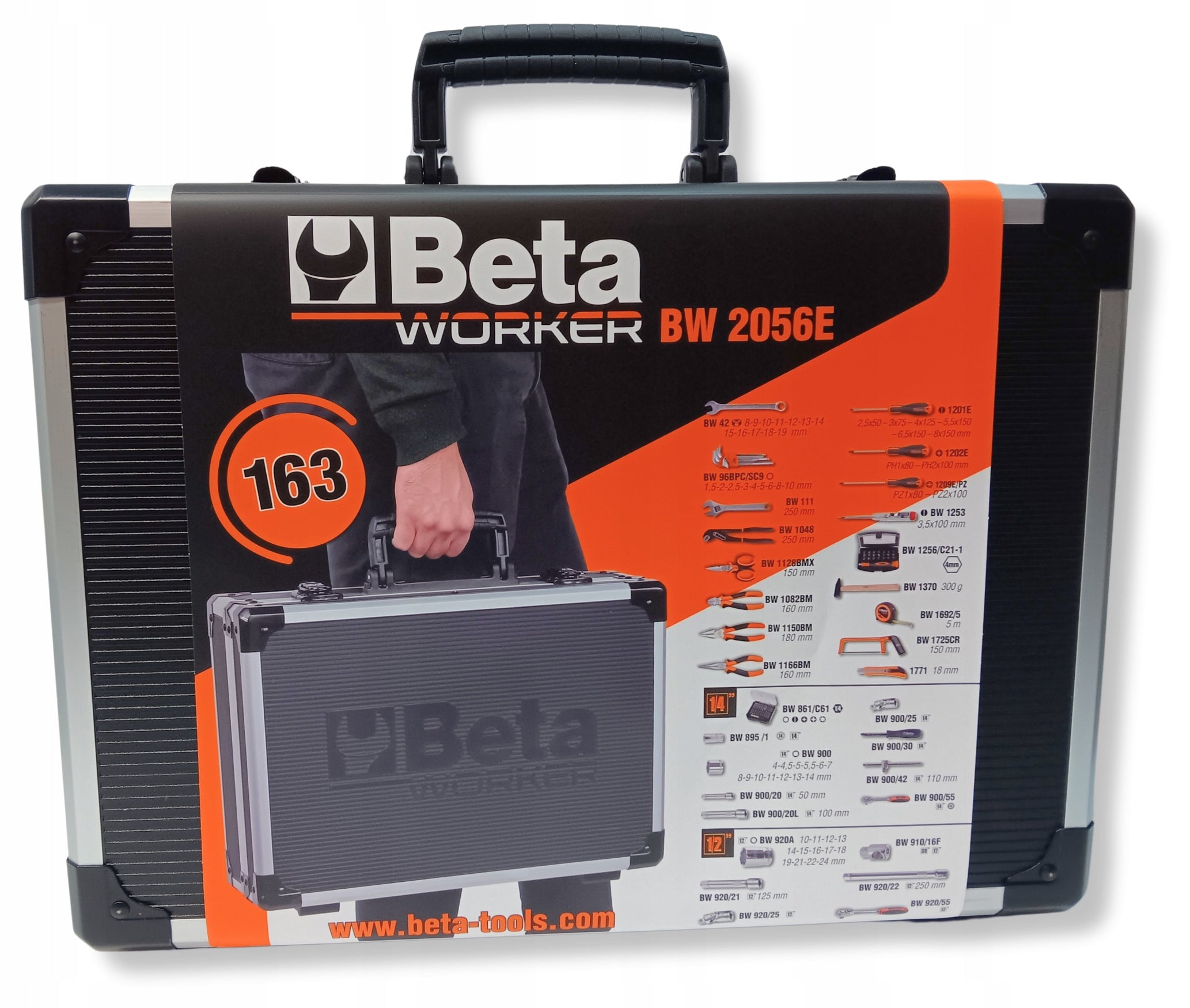 Suitcase with equipment tool set 163pcs Beta Worker 2056E Brand Beta