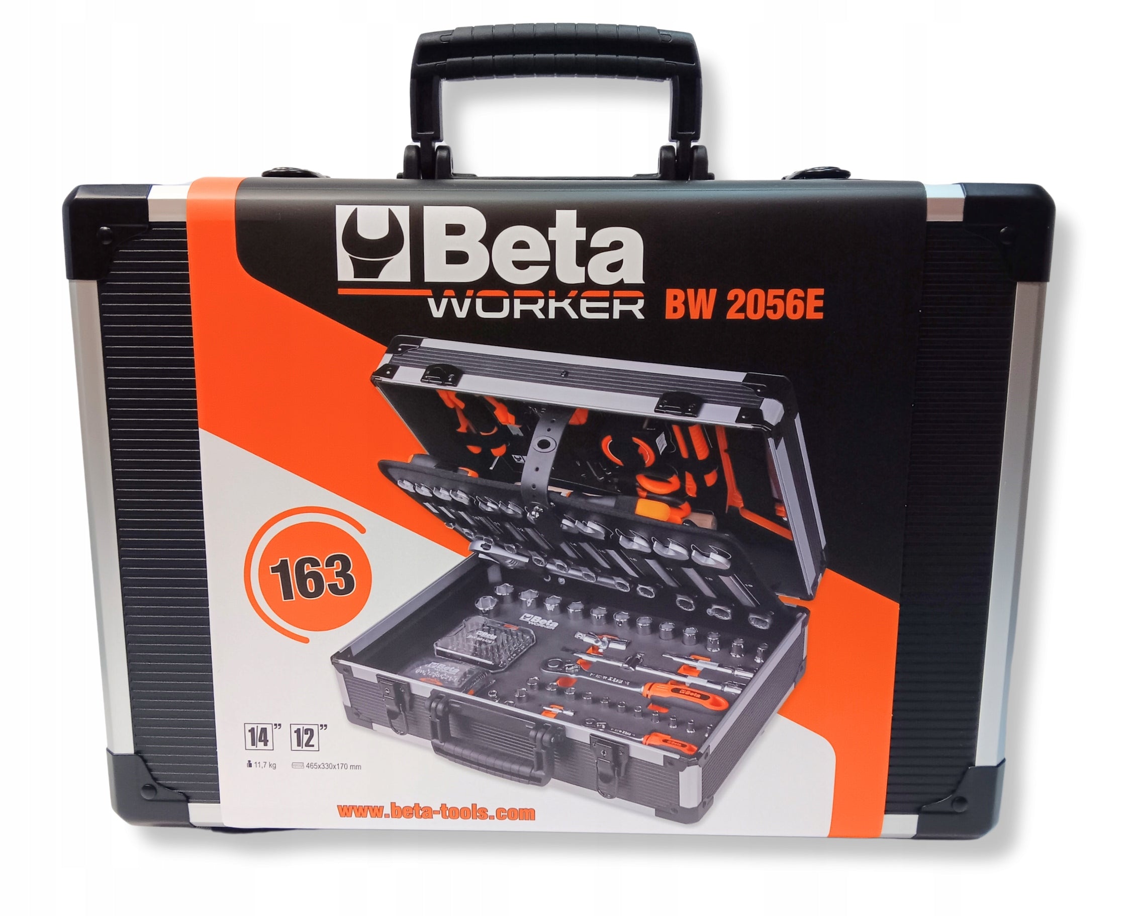 Suitcase with equipment tool set 163pcs Beta Worker 2056E Manufacturer code BW2056E