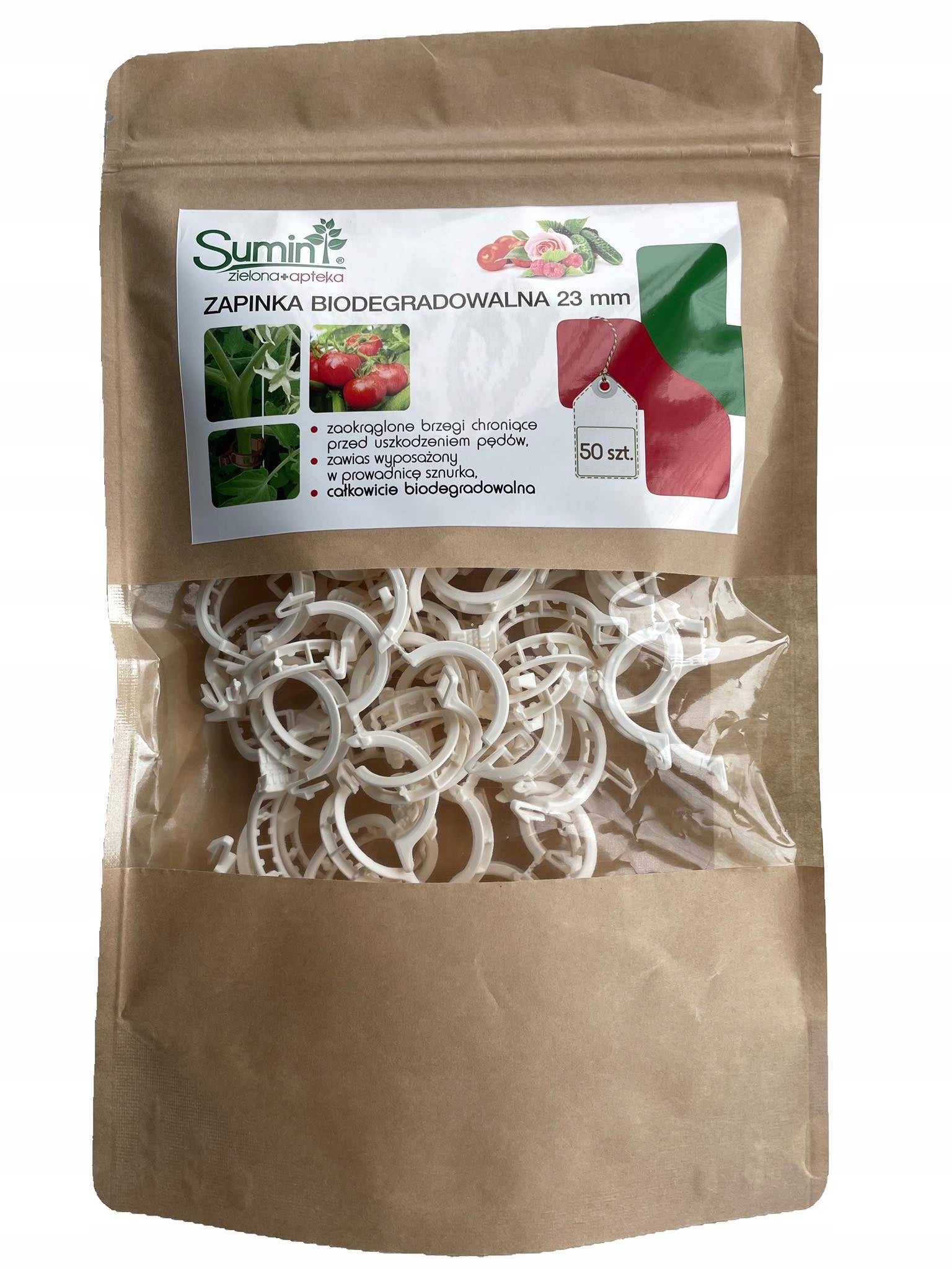 Sumin clasp clip biodegradable for plants 23mm 50pcs