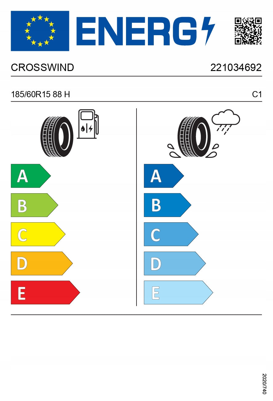 Summer tyre CrossWind Comfort Peak 185/60R15 88 H DOT 2026 MADE IN SERBIA Season summer