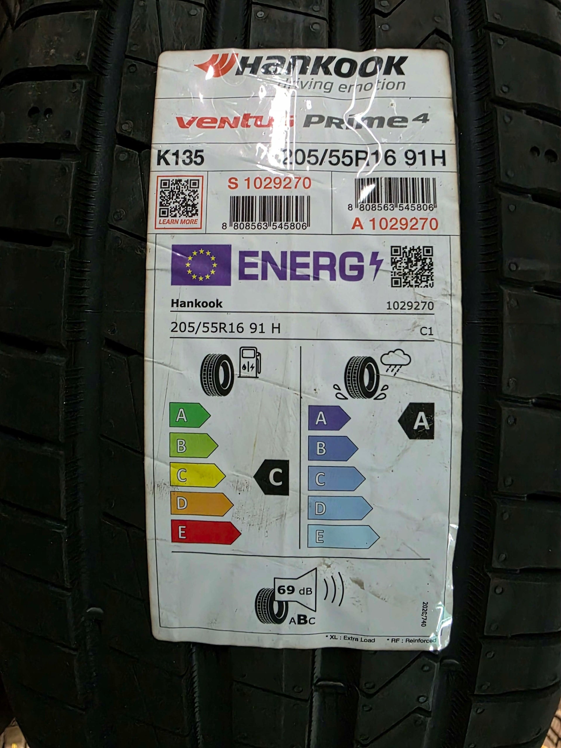 Summer tyre Hankook Ventus Prime4 K135 205/55R16 91 H protective rim