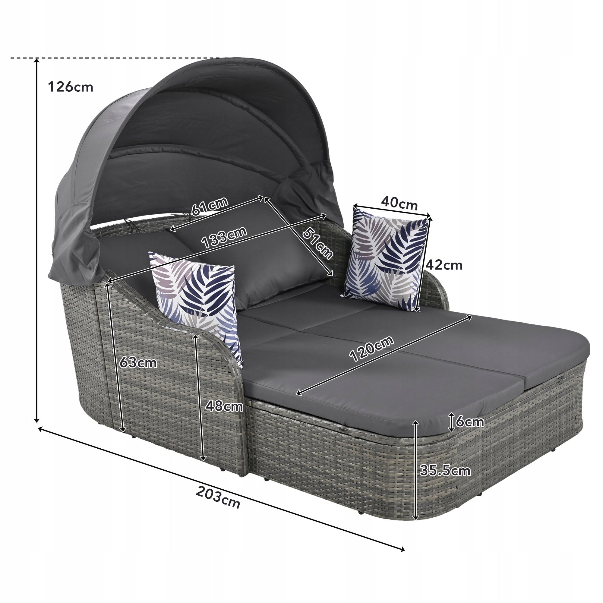 Sun Island Garden Recreational Chair Double Seat Rattan PE Manufacturer Arhatreya
