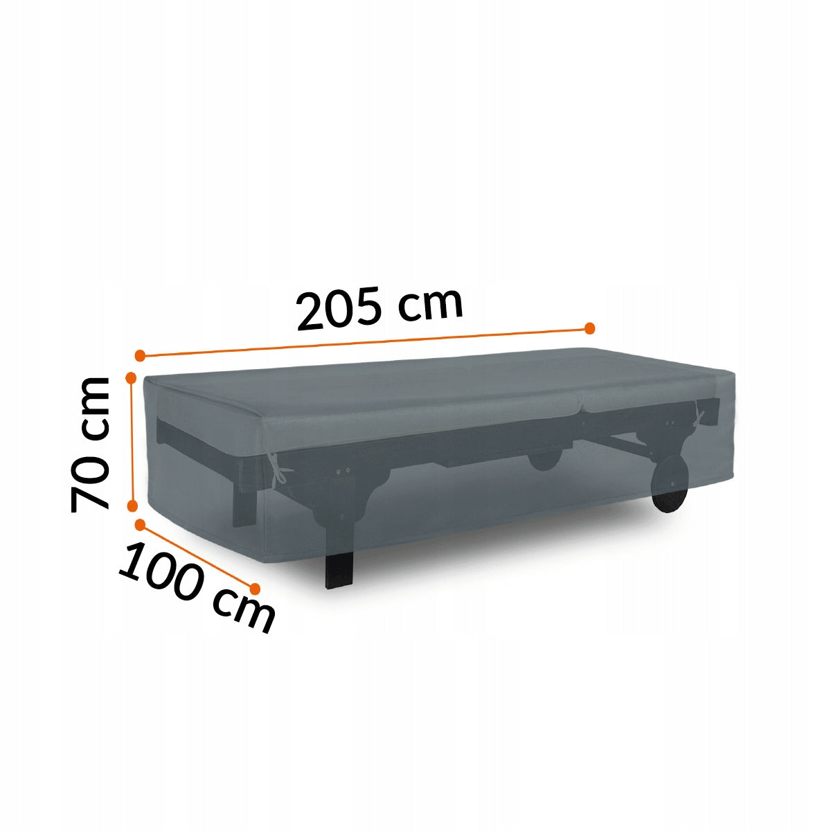 Sun Lounger Cover Garden Furniture Waterproof 205x100x70cm Protective Strong Manufacturer Focus Garden