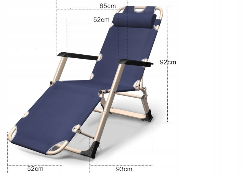 Sun Lounger Garden Chair ELEGANT FOLDING REINFORCED Frame material metal