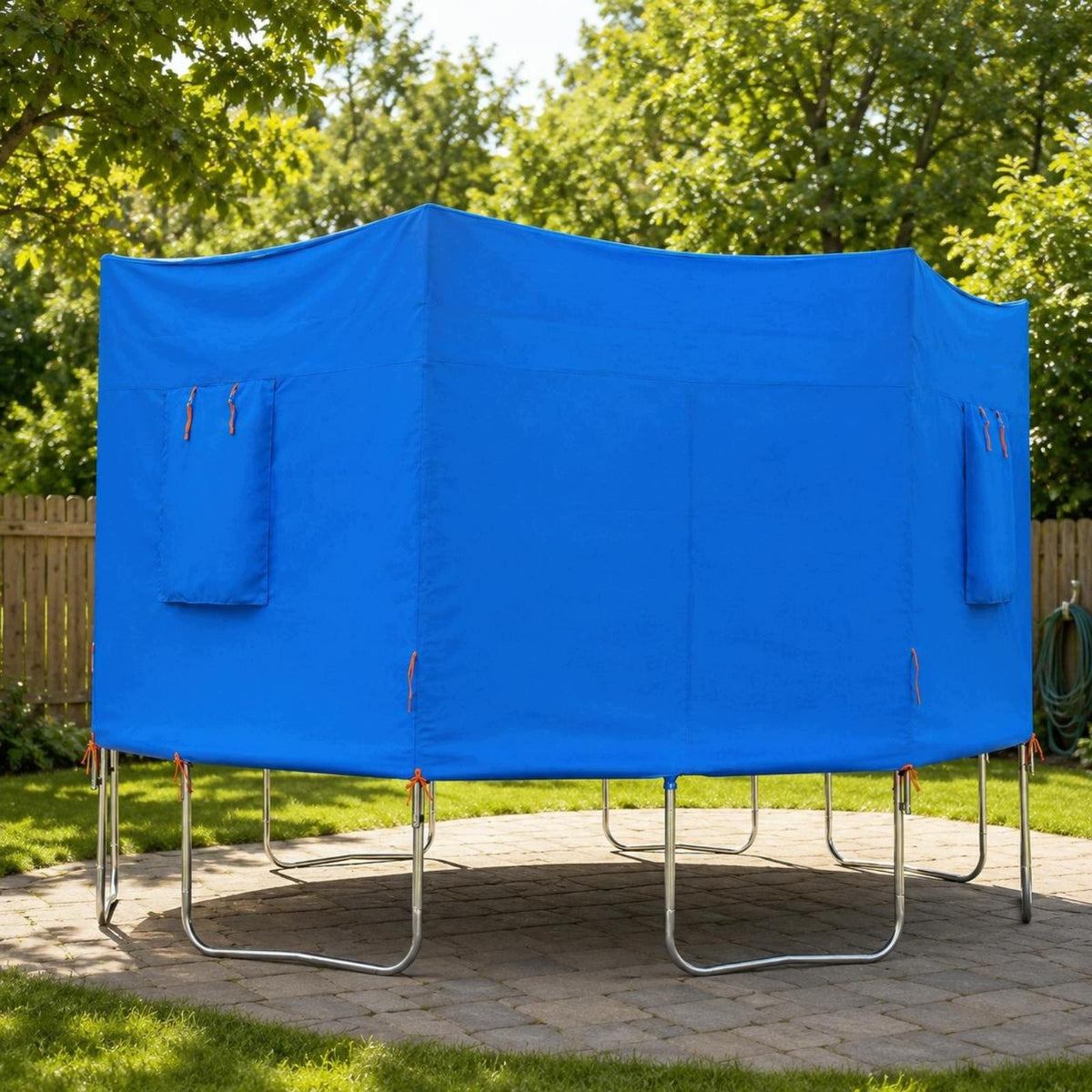 Sun Protection Tent Canopy Zippered Shelter Trampoline Cover Blue 14ft-8 Packaging status original