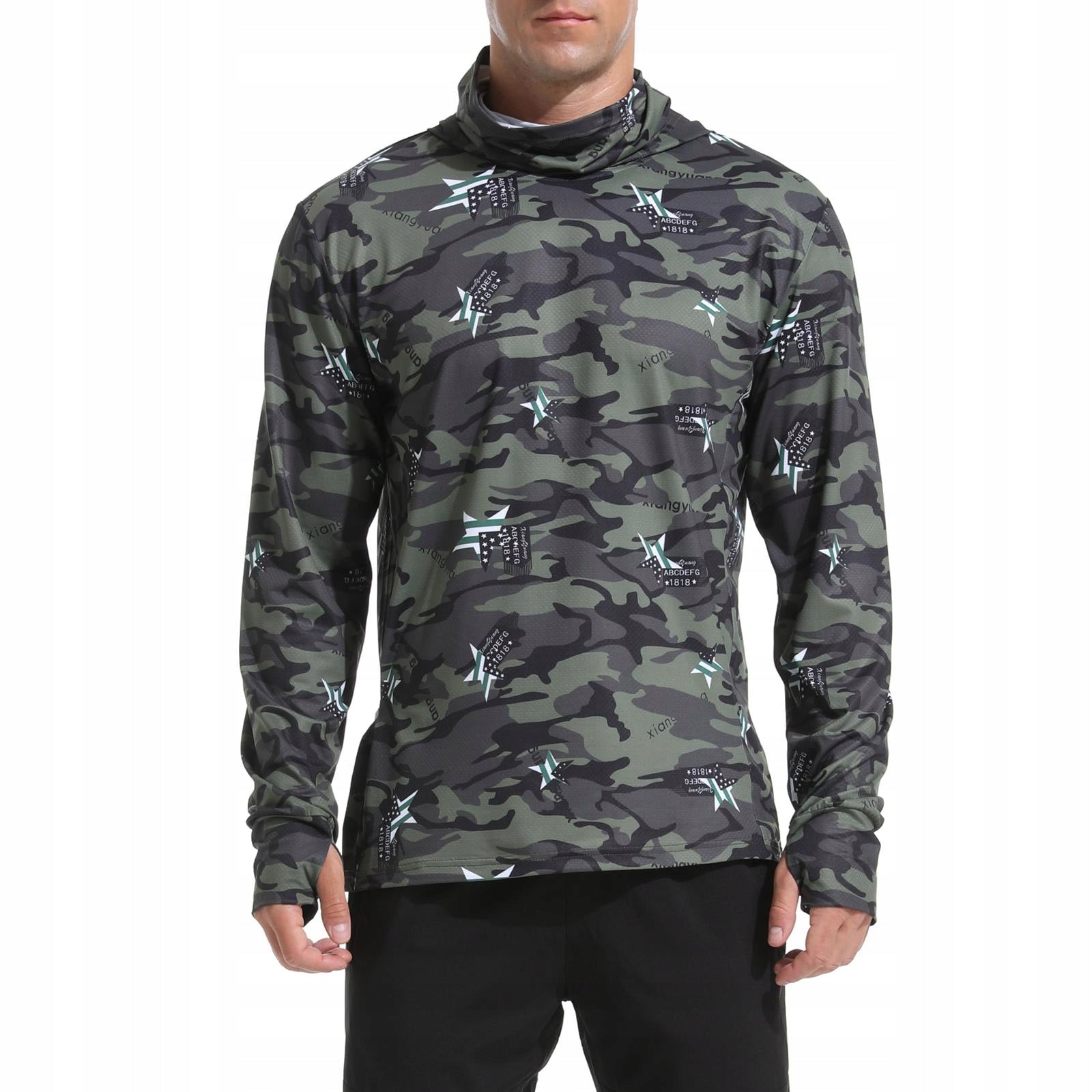 Sun Protection for Men, Hoodie Shirt, Fishing Shirt, Comfortable, M Green Packaging status original