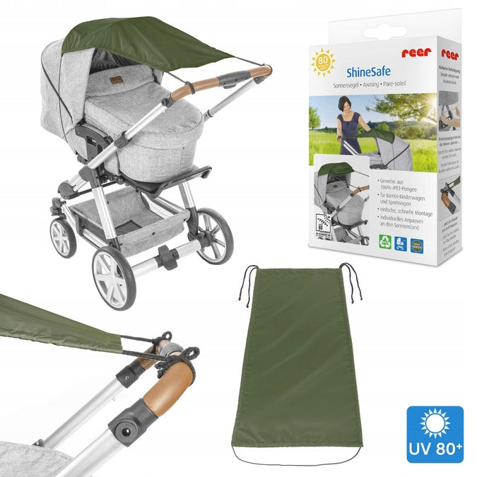 Sun visor for khaki UV stroller UPF 80+ ShineSafe REER