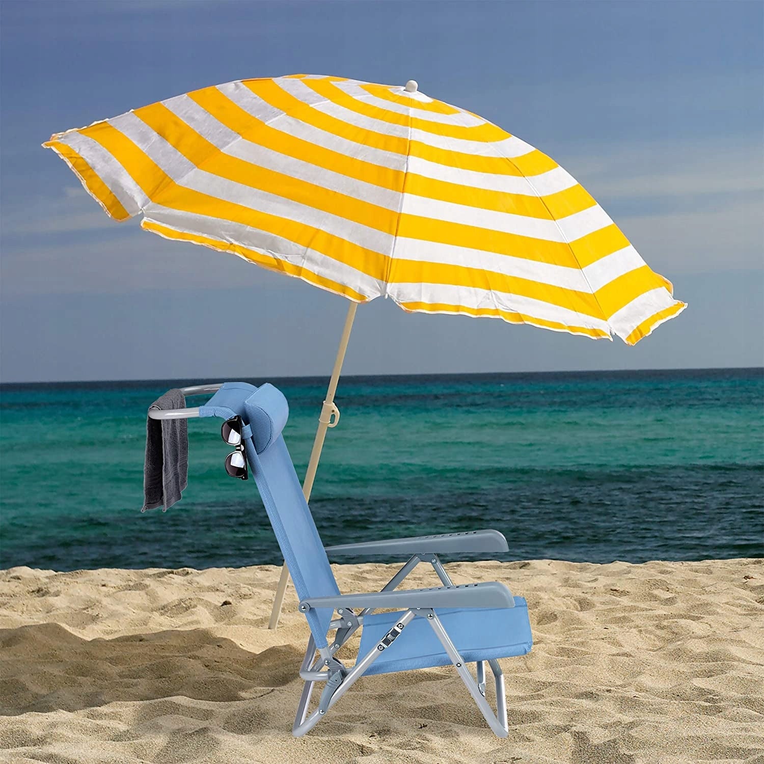 Sunbed steel blue Relaxdays Brand Relaxdays