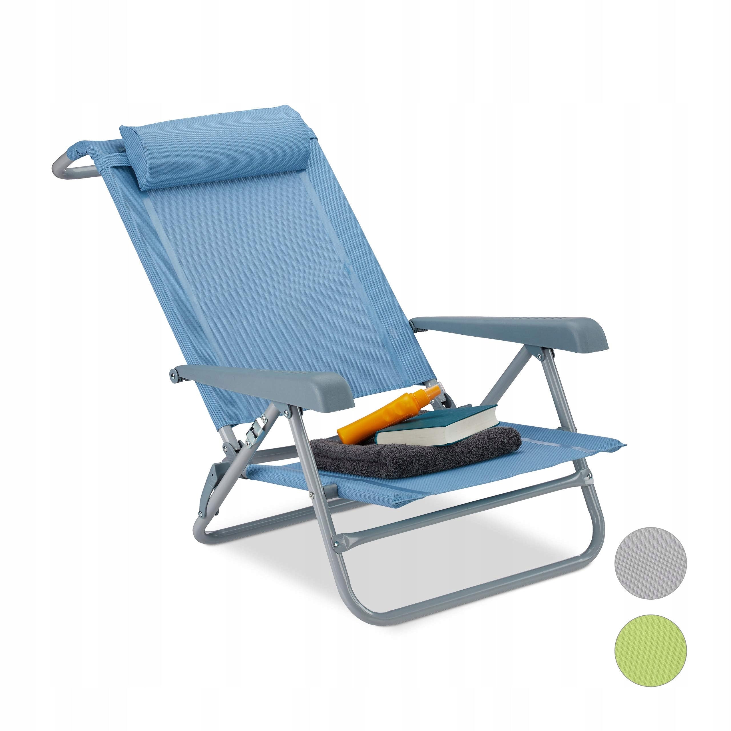 Sunbed steel blue Relaxdays Manufacturer code 10026478