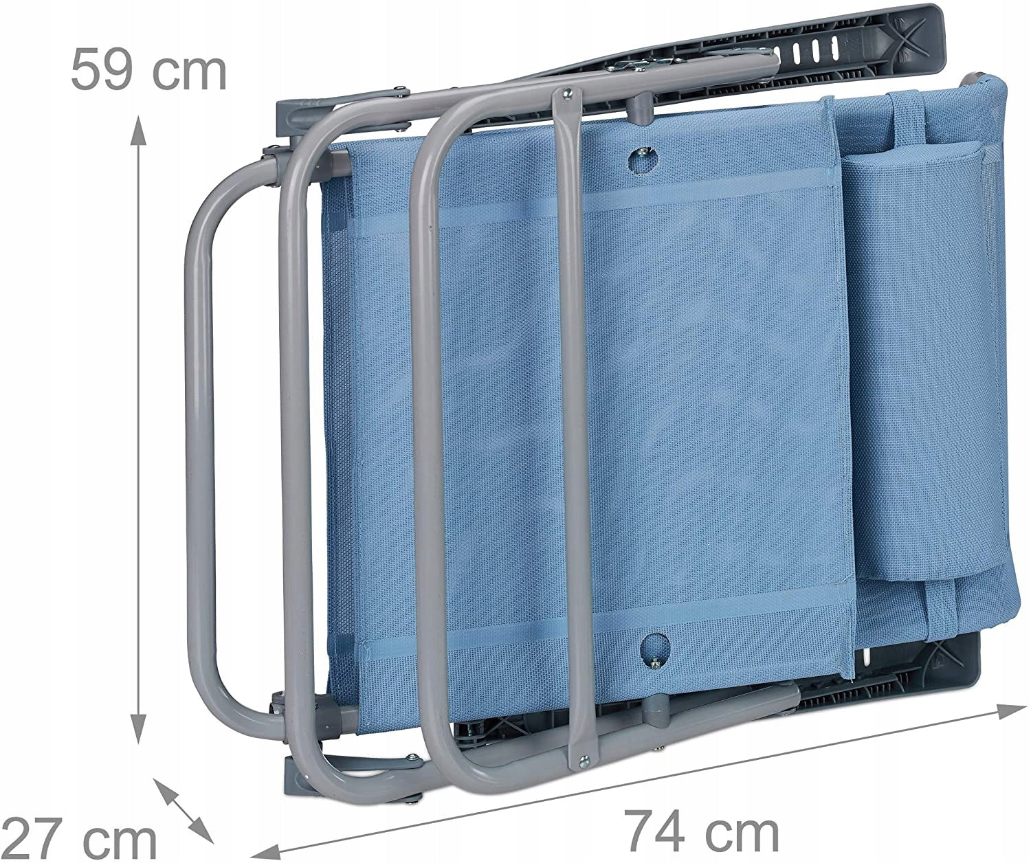 Sunbed steel blue Relaxdays