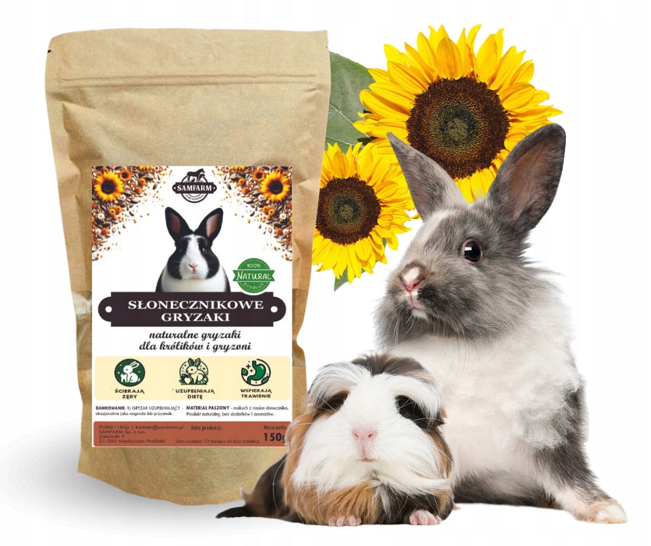 Sunflower Teethers for Rabbits and Rodents 150g NATURAL AND HEALTHY