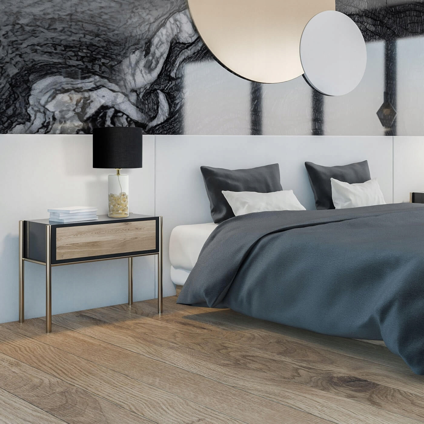 Light Prestige stalinis šviestuvas Saulėgrąža, juoda
