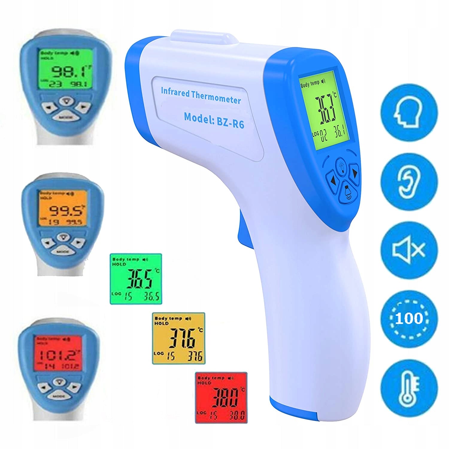 Sunphor BZ-R6 Non-Contact Infrared Thermometer Packaging status original