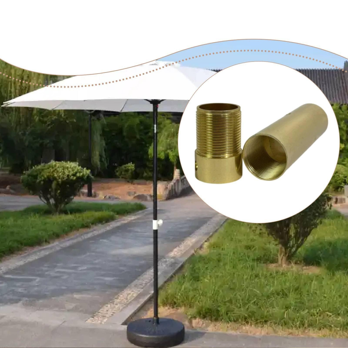 Sunshade Umbrella Joint Fitting Outdoor Hardware Weather Resistant 48mm