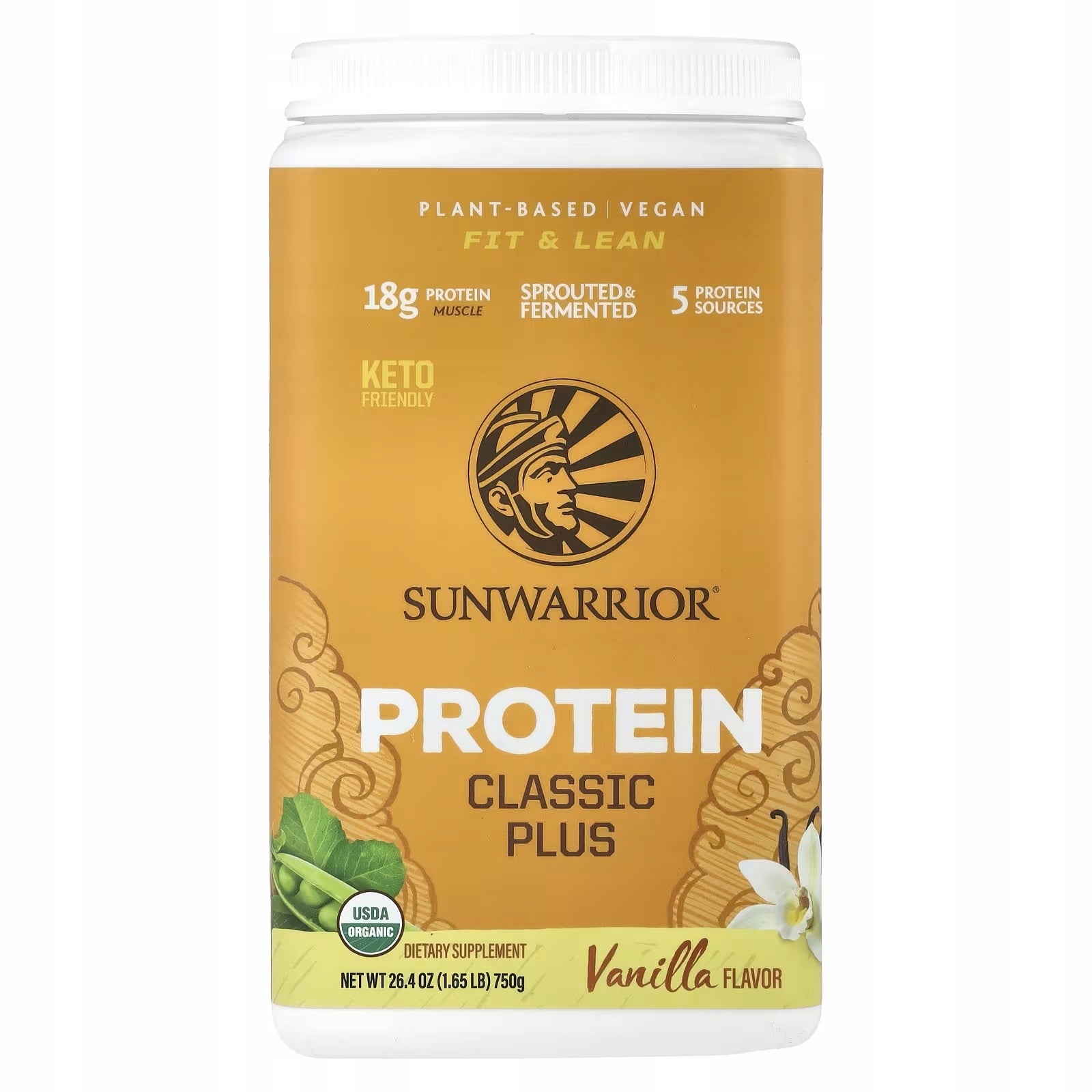 Sunwarrior Protein Classic Plus 750 g Vanilla vege vegan vegetable Expiration date not specified