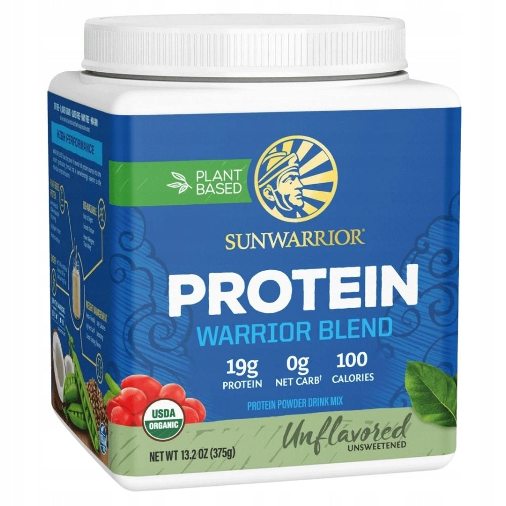Sunwarrior Protein Warrior Blend 375 g Vegan Vege Wege Protein Natural Expiration date not specified